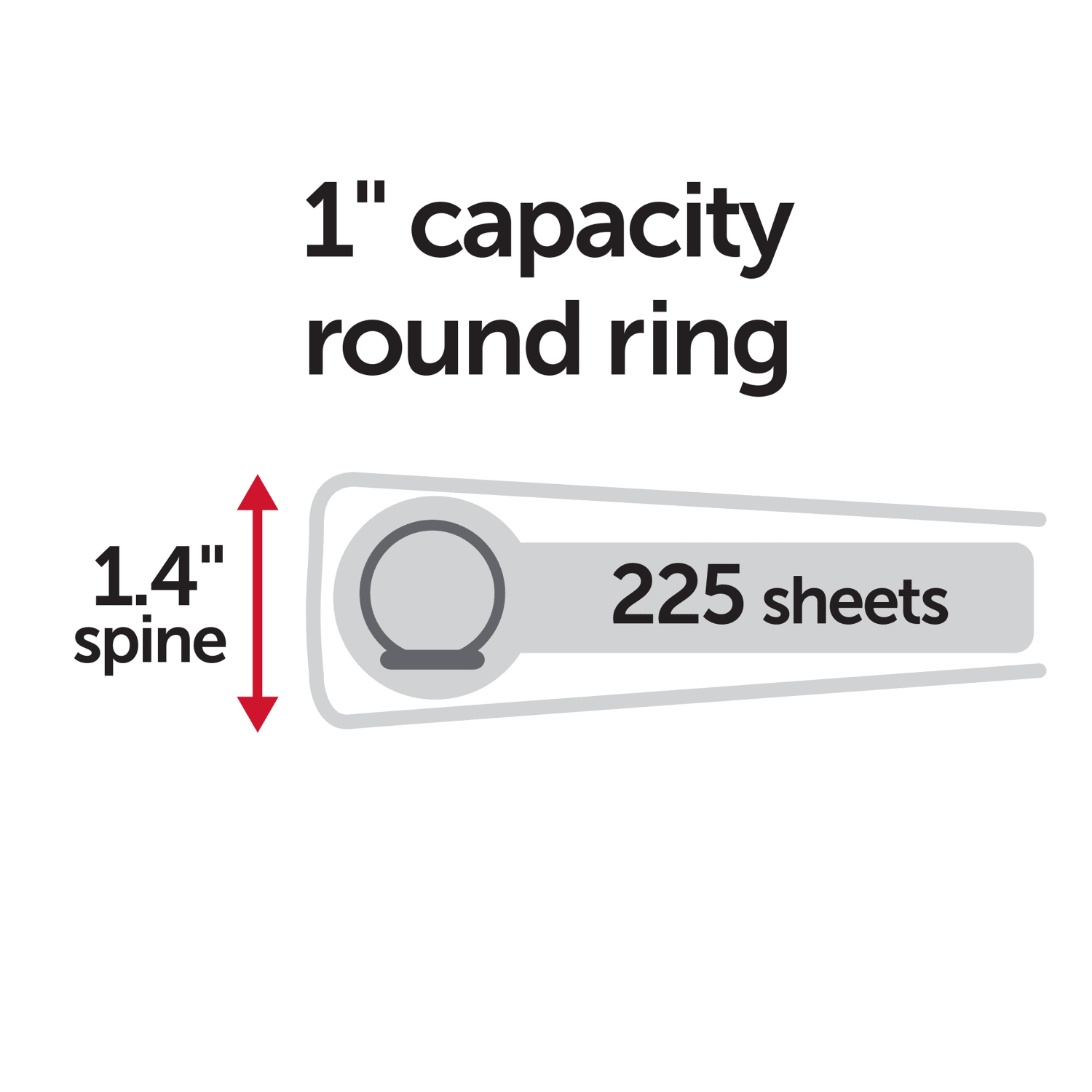Office Depot Brand 3-Ring Durable View Binder, 1in Round Rings, Baby Blue - Image 5
