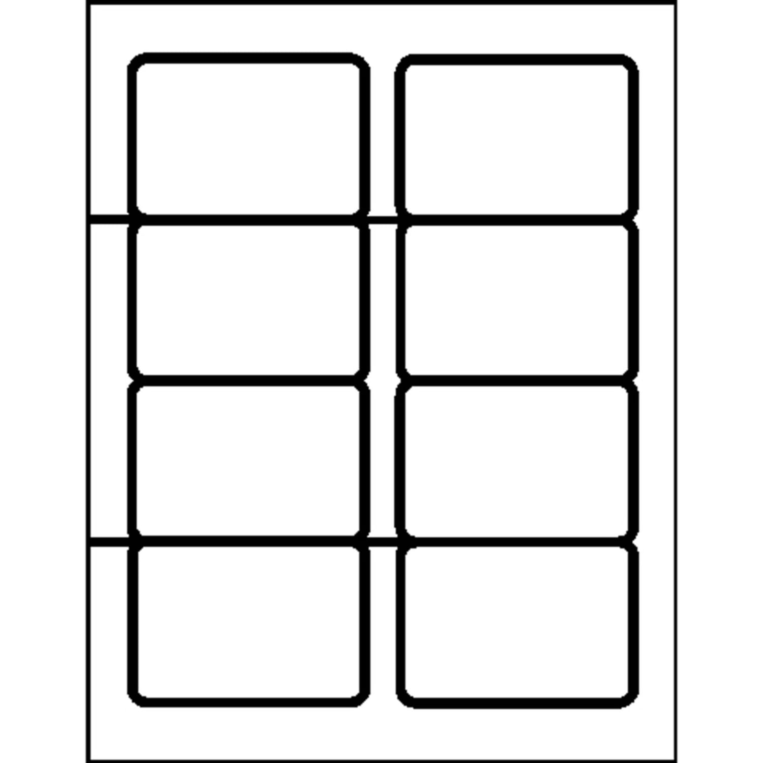 Business Source Laser/Inkjet Name Badge Labels - 2 1/3inx 3 3/8in - Rectangle - Laser, Inkjet - White - 8 / Sheet - Self-adhesive, Jam-free - 400 / Pack - Image 3