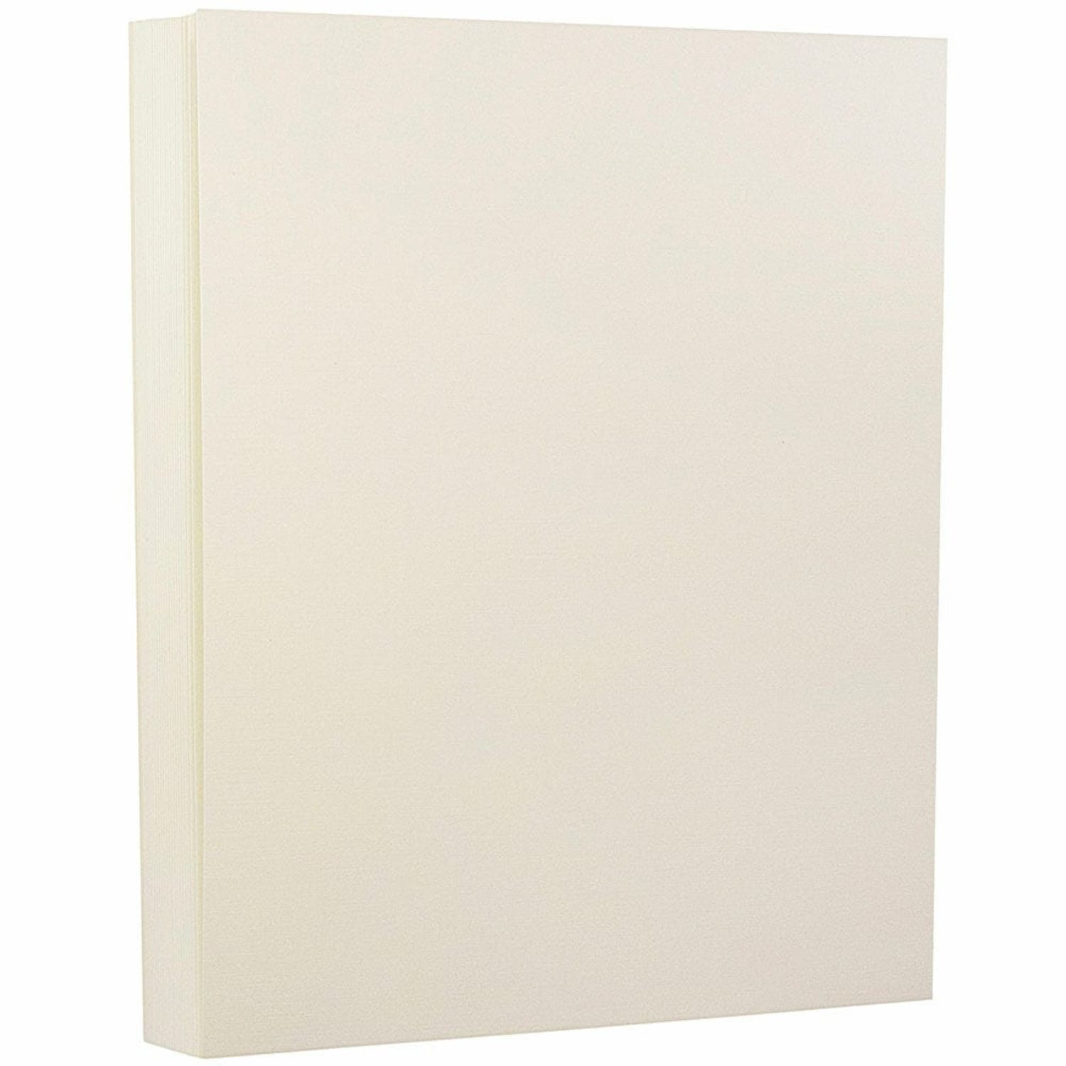 JAM Paper Strathmore 24 Lb Paper, 8-1/2in x 11in, Natural White Linen, Pack Of 100 Sheets