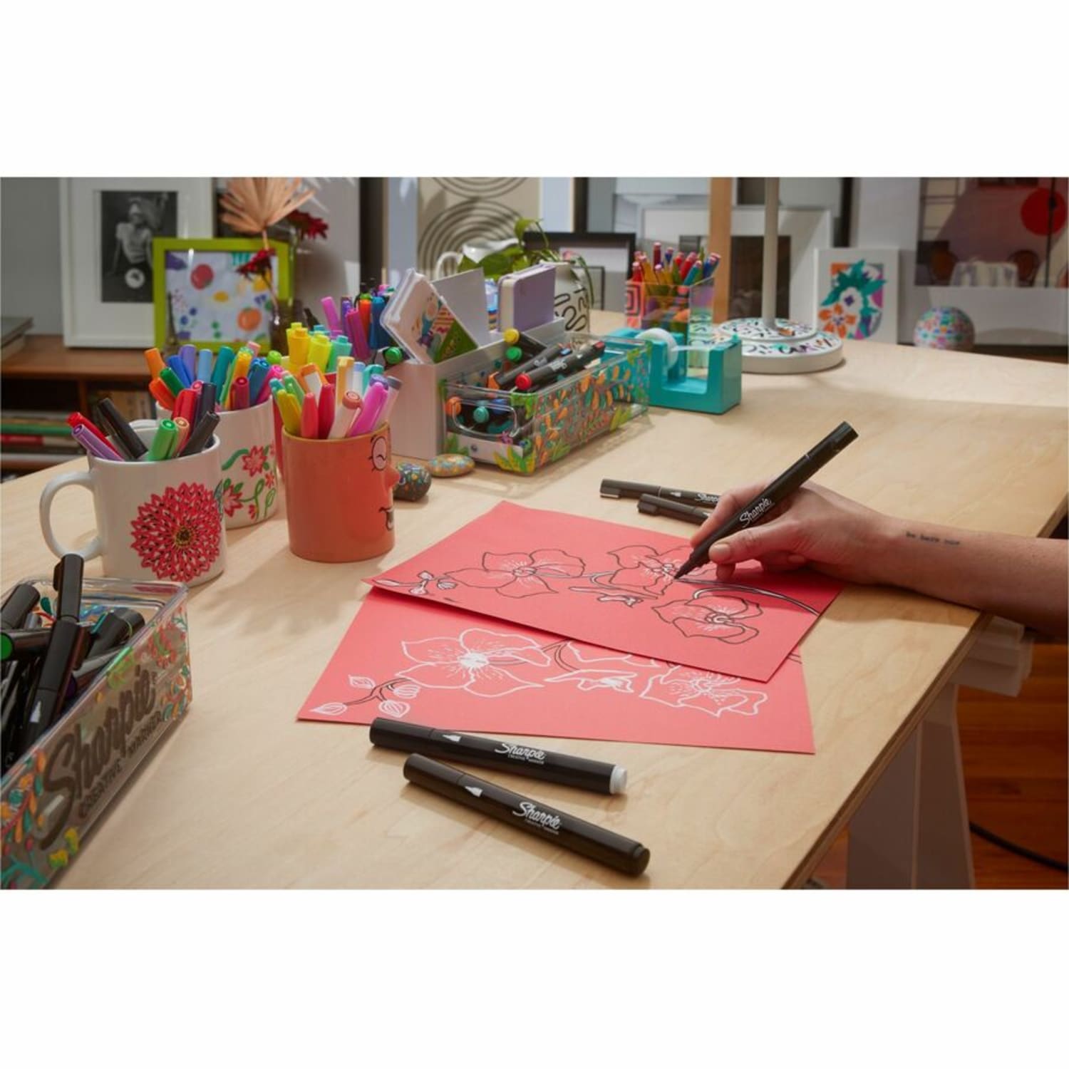 Sharpie Creative Markers, Water-Based Acrylic Markers, Bullet Tip - Assorted Ink - Water Based - 2 / Pack - Image 3