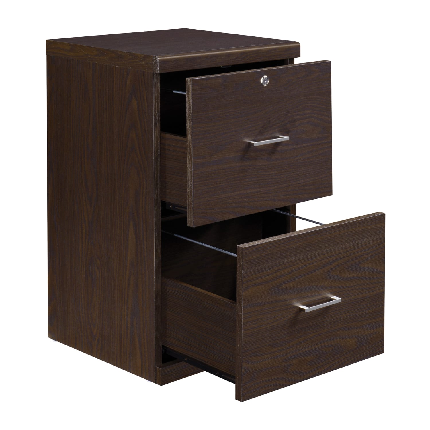 Office Star Alpine 17inD Vertical 2-Drawer File Cabinet With Lockdowel Fastening System, Espresso - Image 3