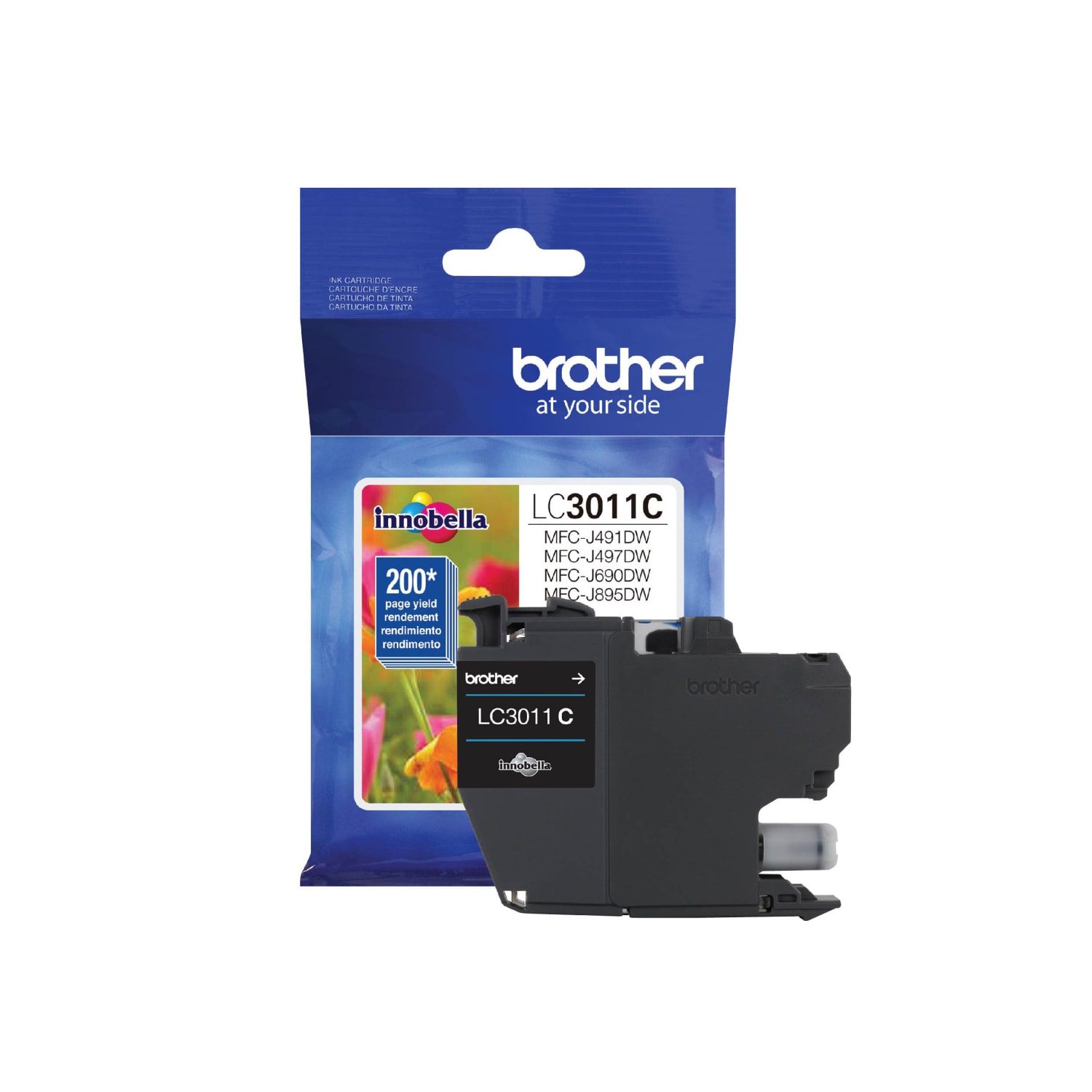 Brother LC3011C Original Standard Yield Inkjet Ink Cartridge - Single Pack - Cyan - 1 Each - 200 Pages