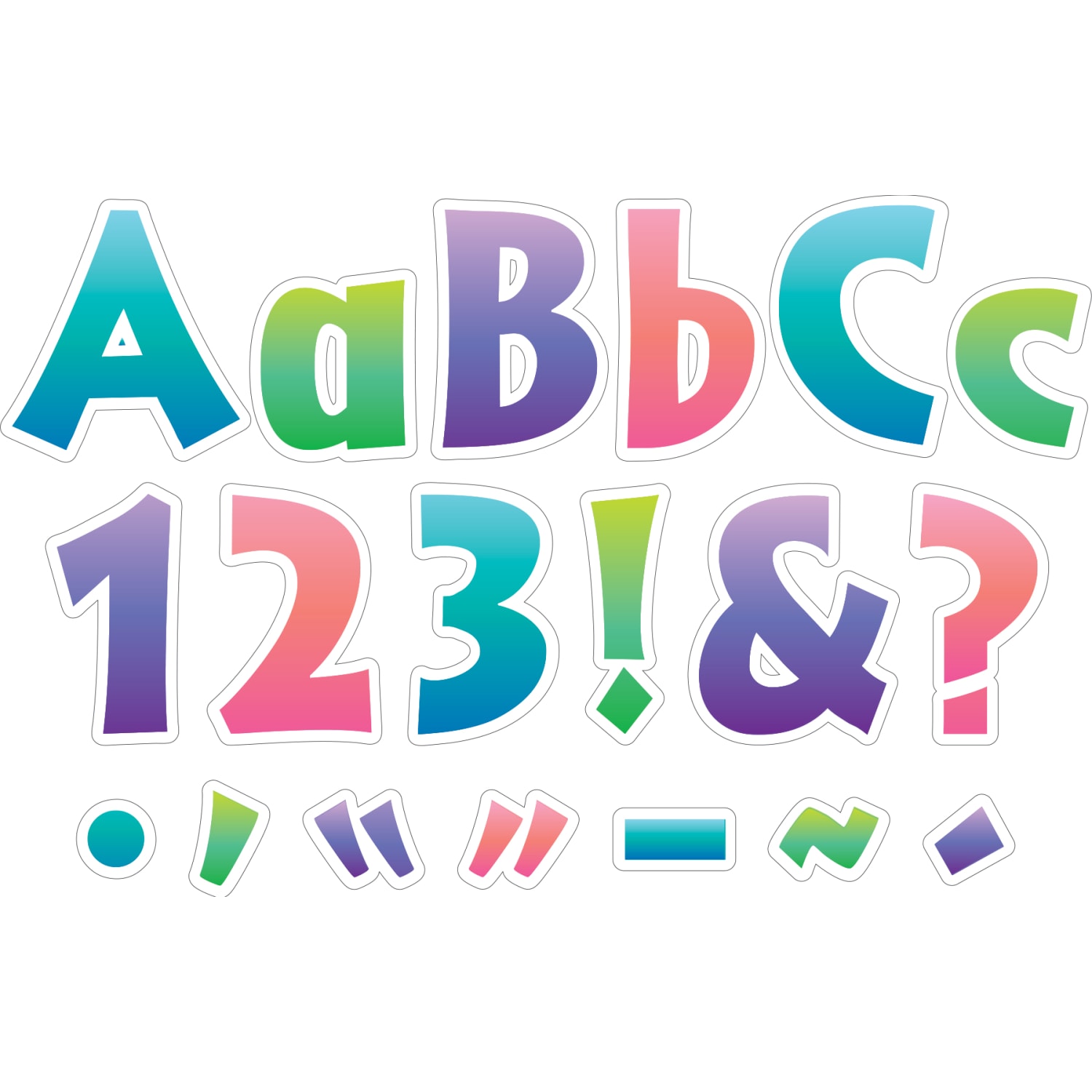 Barker Creek Letter Pop-Outs, 4in, Ombre, Set of 510 Pop-Outs - Image 4