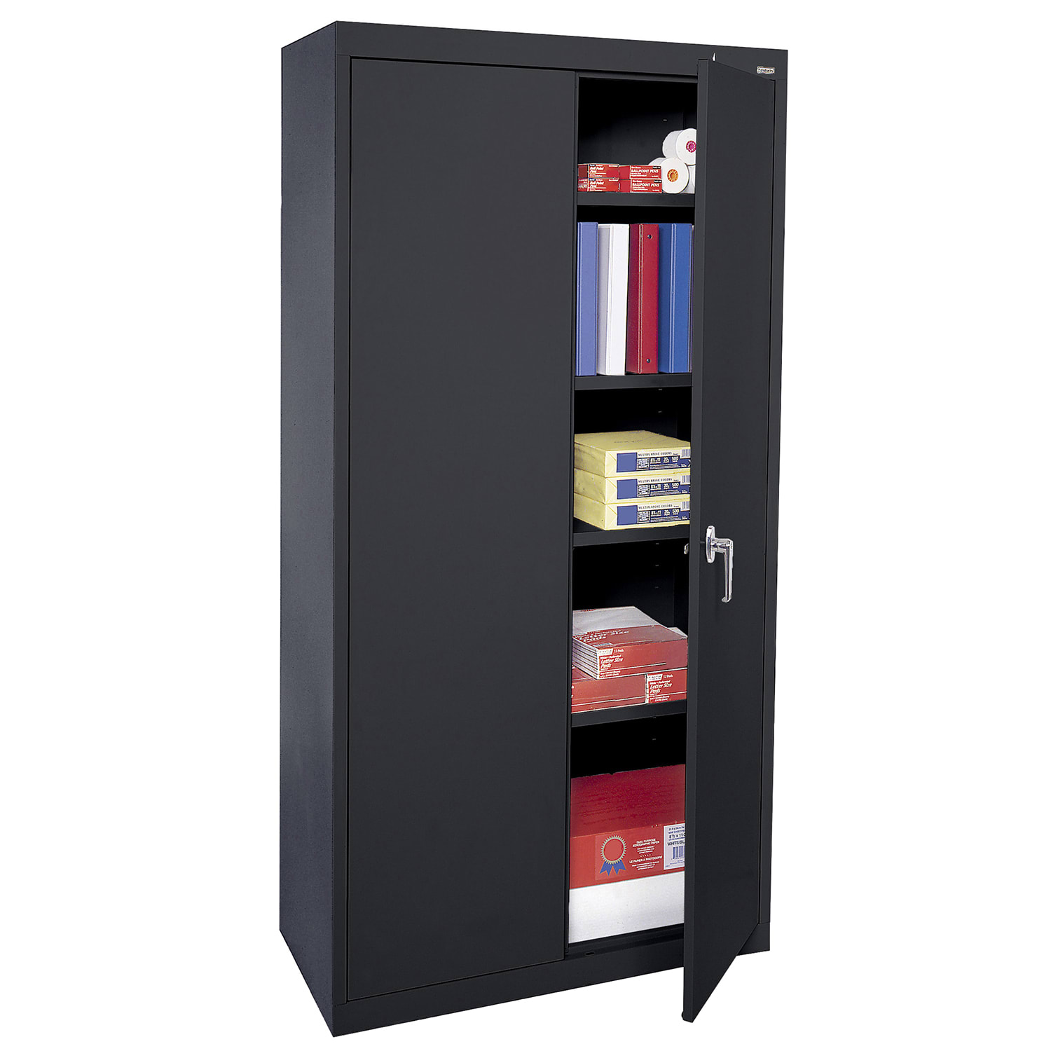 Sandusky Value Series 36inW Light Duty Storage Cabinet, Black - Image 5