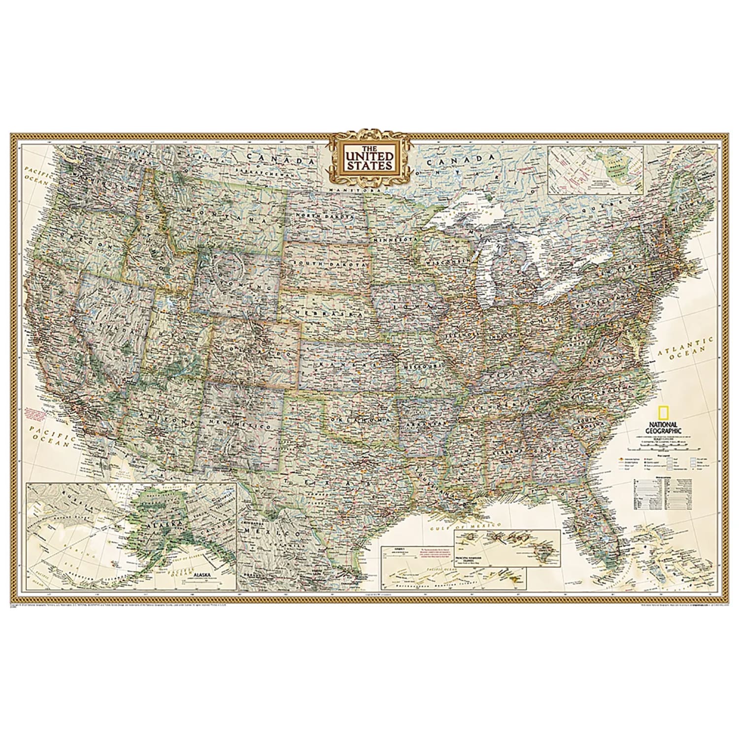 National Geographic World and United States Executive, Poster Size, Map Pack Bundle, 36in x 24in - Image 4