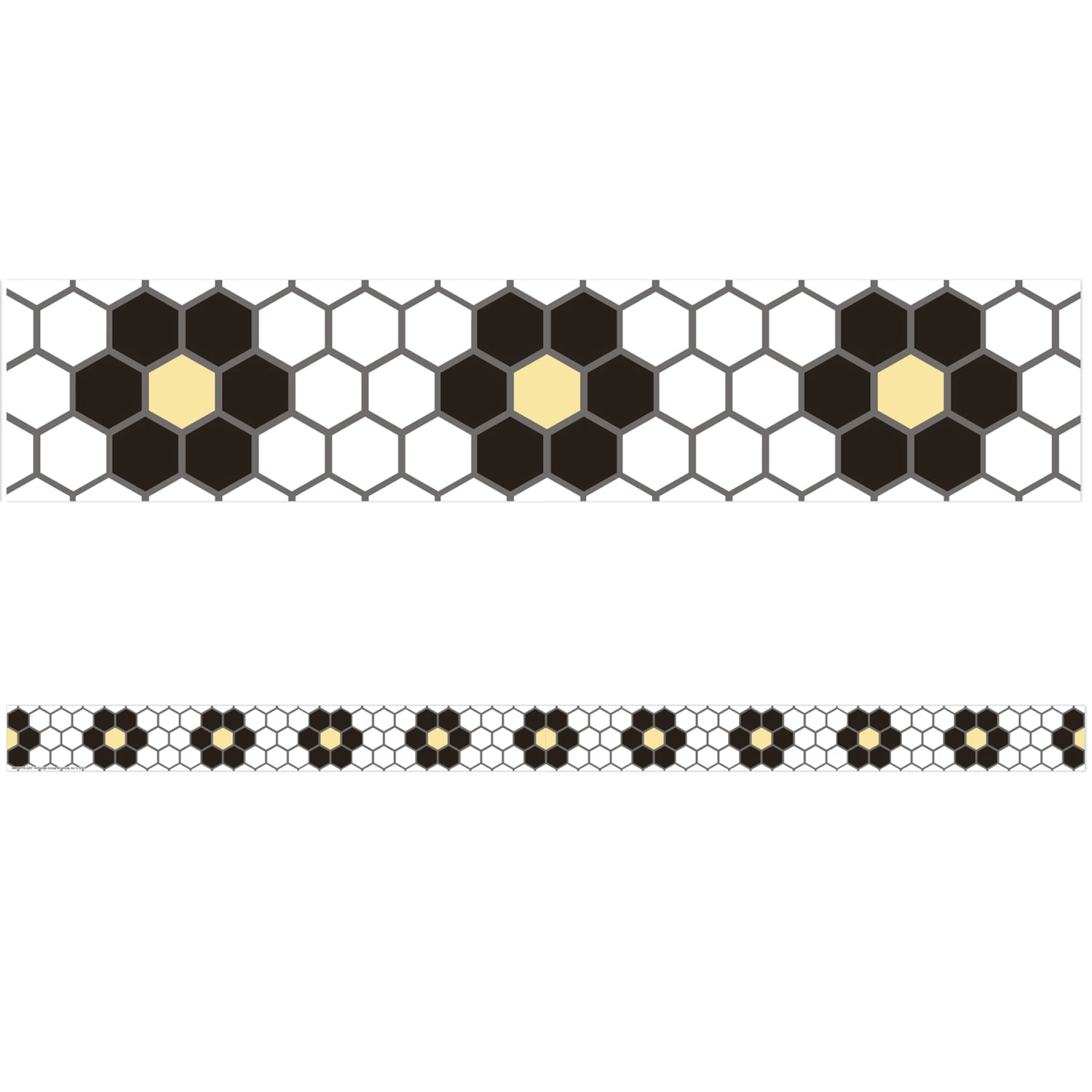 Eureka School Deco Trim, The Hive Floral Mosaic, 37' Per Pack, Set Of 6 Packs - Image 3
