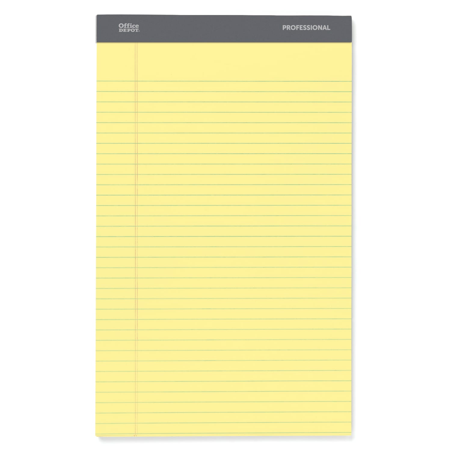 Office Depot Brand Professional Writing Pads, 8 1/2in x 14in, Legal/Wide Ruled, 50 Sheets, Canary, Pack Of 4 - Image 3