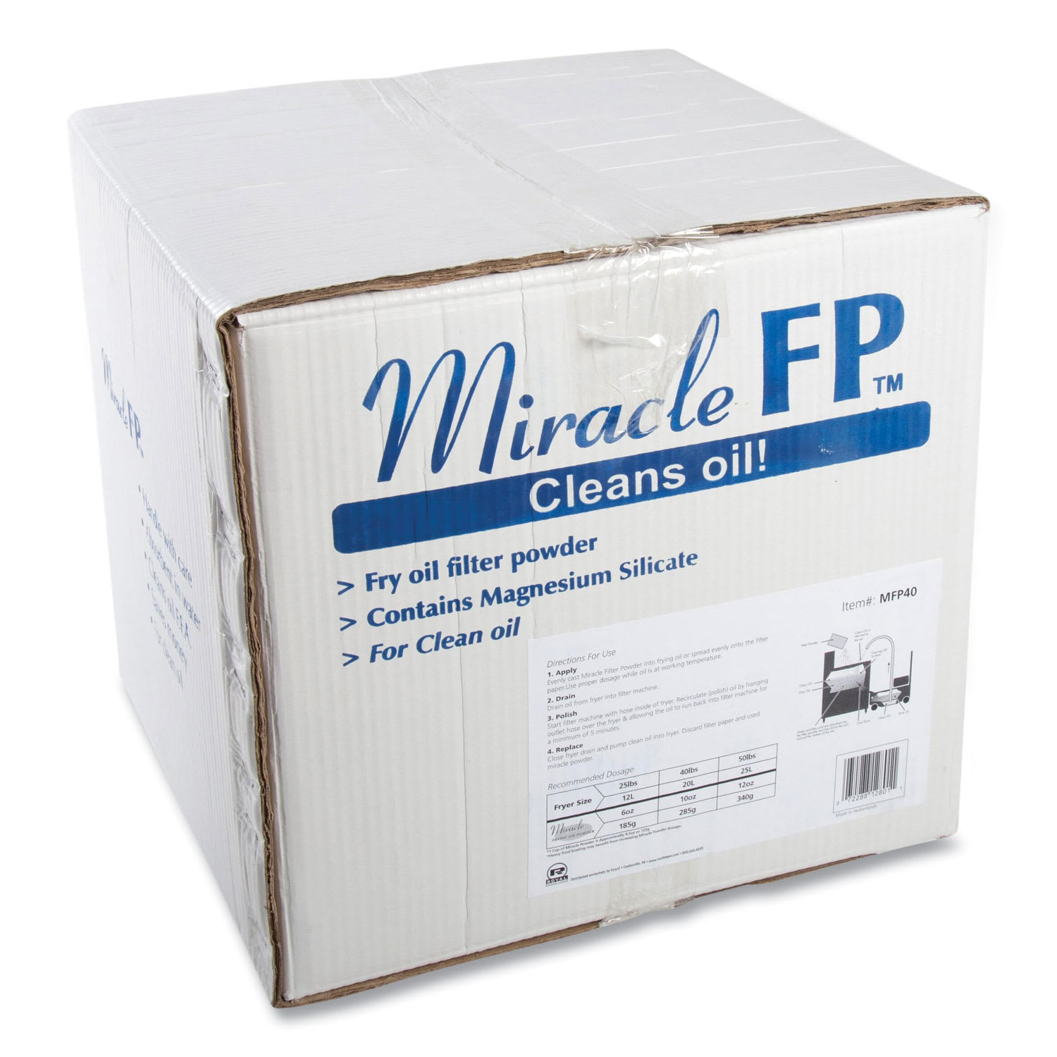 AmerCareRoyal Filter Powder, For Fryer Oil, Loose Powder, 40 lb Box - Image 5