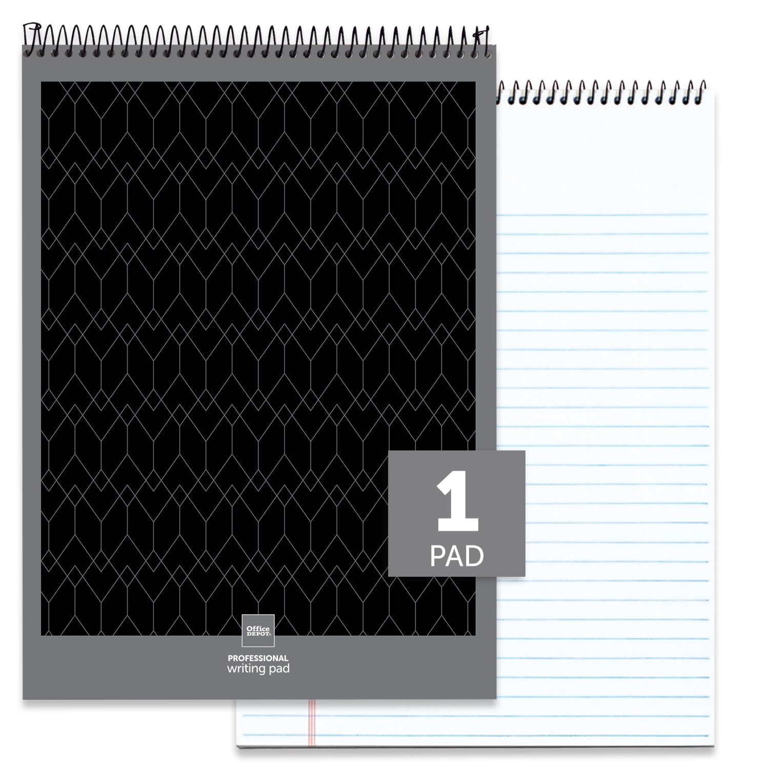 Office Depot Brand Professional Top Wirebound Writing Pad, 8 1/2in x 11 3/4in, Legal/Wide Ruled, 70 Sheets, White - Image 3