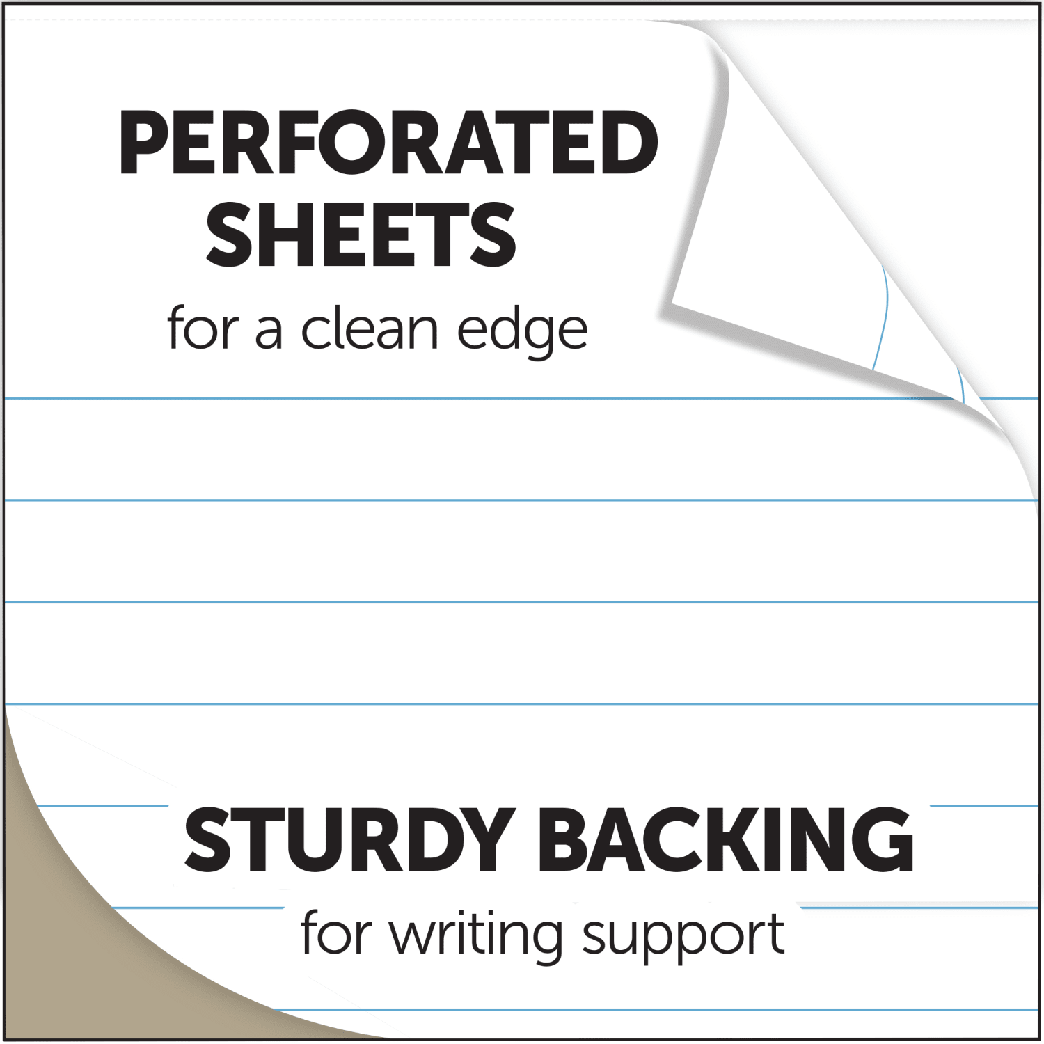 Office Depot Brand Professional Top Wirebound Writing Pad, 8 1/2in x 11 3/4in, Legal/Wide Ruled, 70 Sheets, White - Image 6