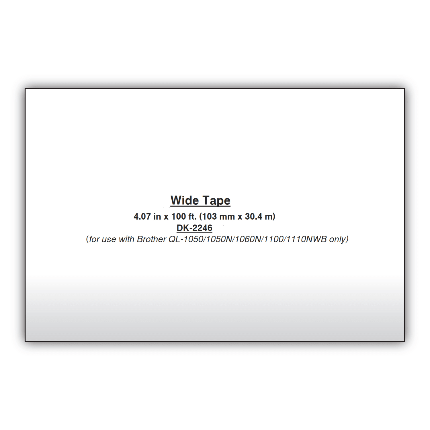 Brother Paper Shipping Label Roll, DK-2246, 4-1/16in x 100ft, White - Image 4