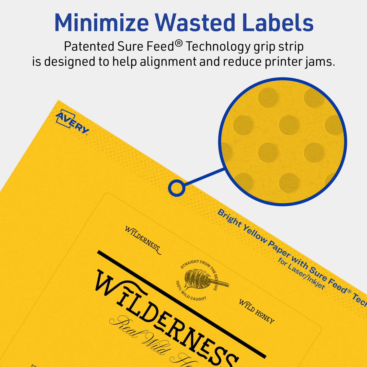 Avery Print-To-The-Edge Labels With Sure Feed Technology, 94253-BYP80, Rectangle, 4in x 5in, Matte Bright Yellow, Pack of 160 - Image 5