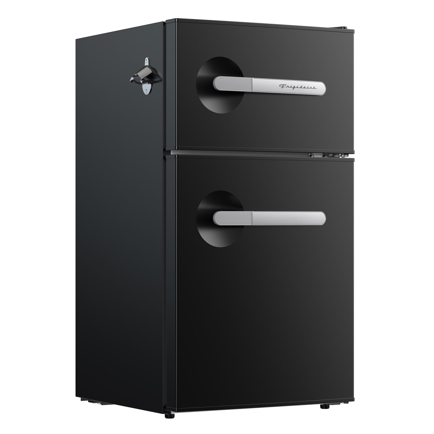 Frigidaire 3.1-cu. ft. 2-Door Retro Bar Refrigerator with Side Bottle Opener, Black - Image 4