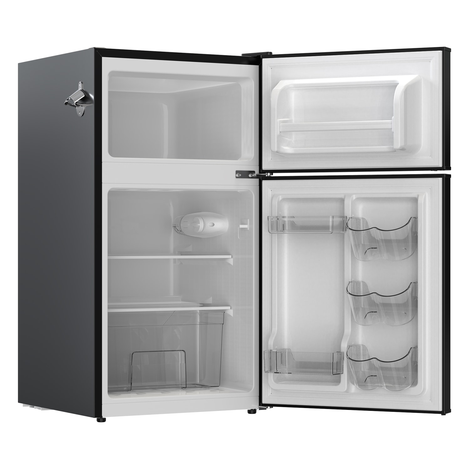 Frigidaire 3.1-cu. ft. 2-Door Retro Bar Refrigerator with Side Bottle Opener, Black - Image 5