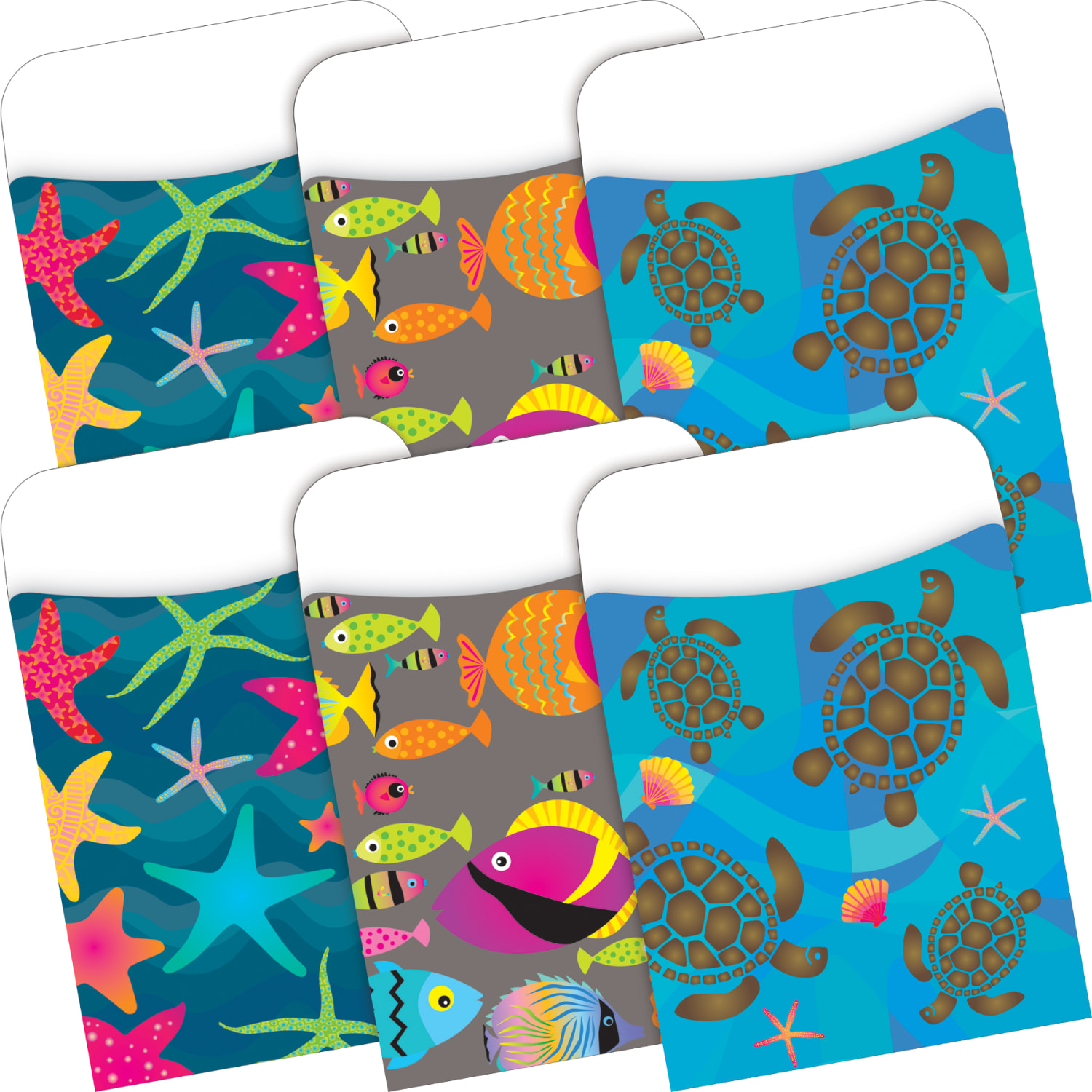 Barker Creek Peel & Stick Library Pockets, 3-1/2in x 5-1/8in, Kai Ola, Set Of 60 Pockets - Image 3