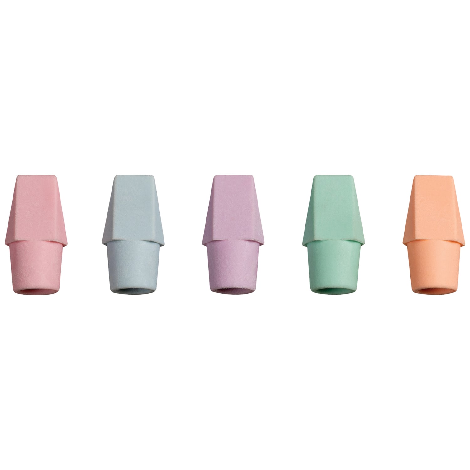 Ticonderoga Cap Erasers, 1in x 1/2in, Pastel Colors, 10 Erasers Per Pack, Set Of 24 Packs - Image 5