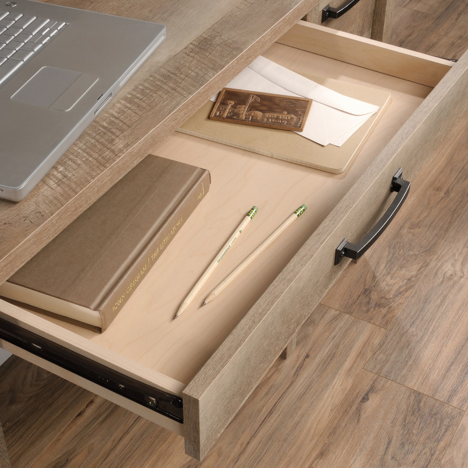 Sauder Cannery Bridge 43inW Computer Desk, Lintel Oak - Image 5