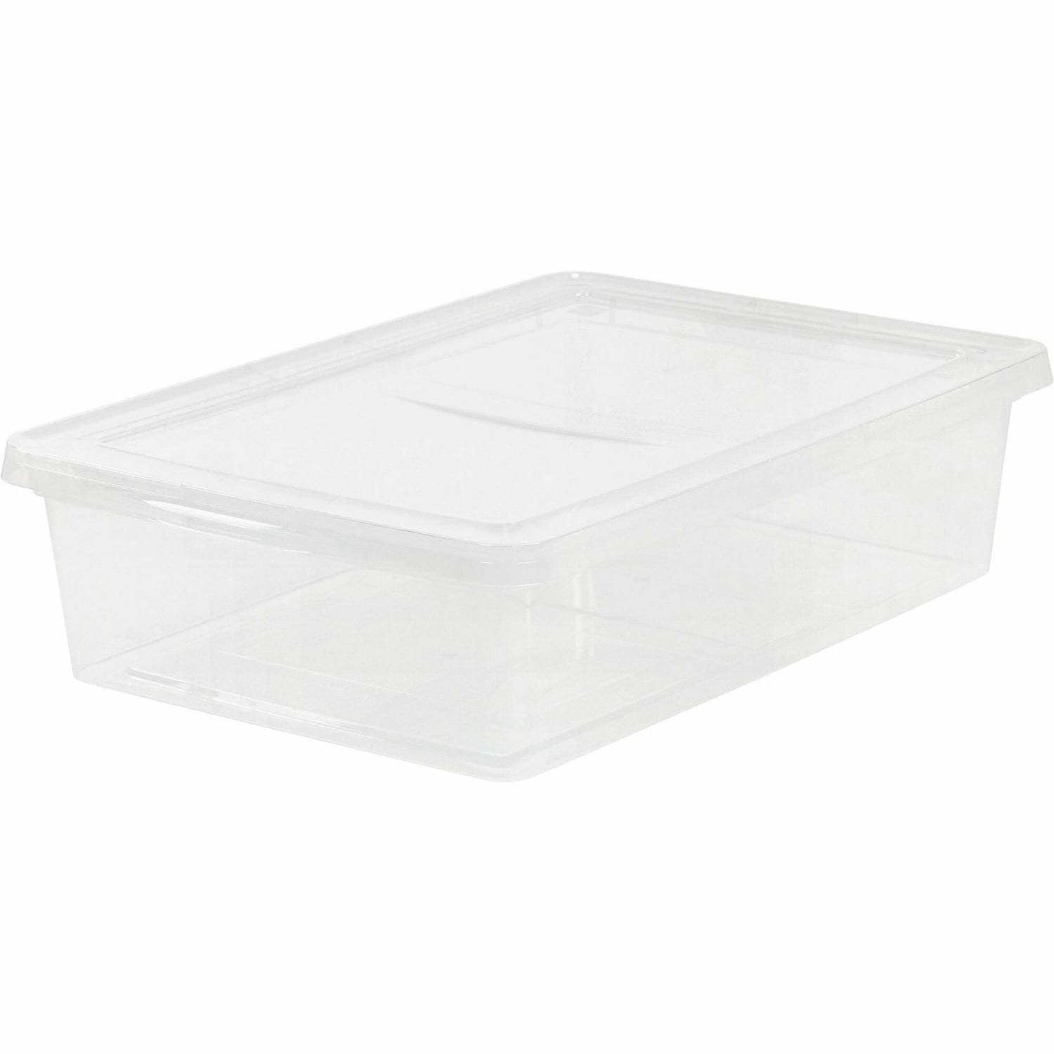 IRIS 28-quart Storage Box - External Dimensions: 24inx 16.3in Depth x 6in - 7 gal - Snap-in Lid Closure - Stackable - Plastic - Clear -  - 200420