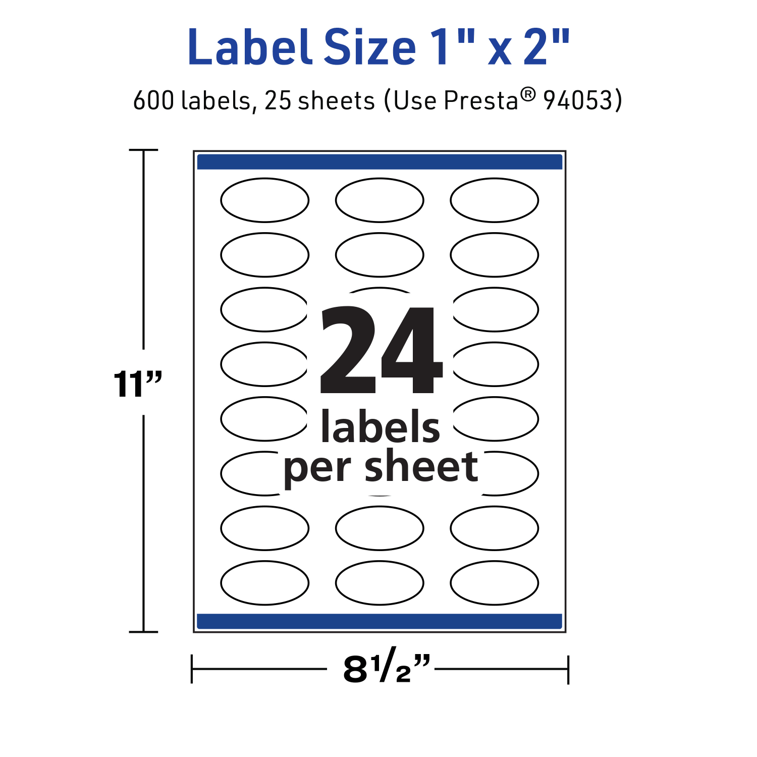 Avery Print-To-The-Edge TrueBlock Labels With Sure Feed, 94053-TWMP25, Oval, 1in x 2in, Matte White, Pack Of 600 - Image 6