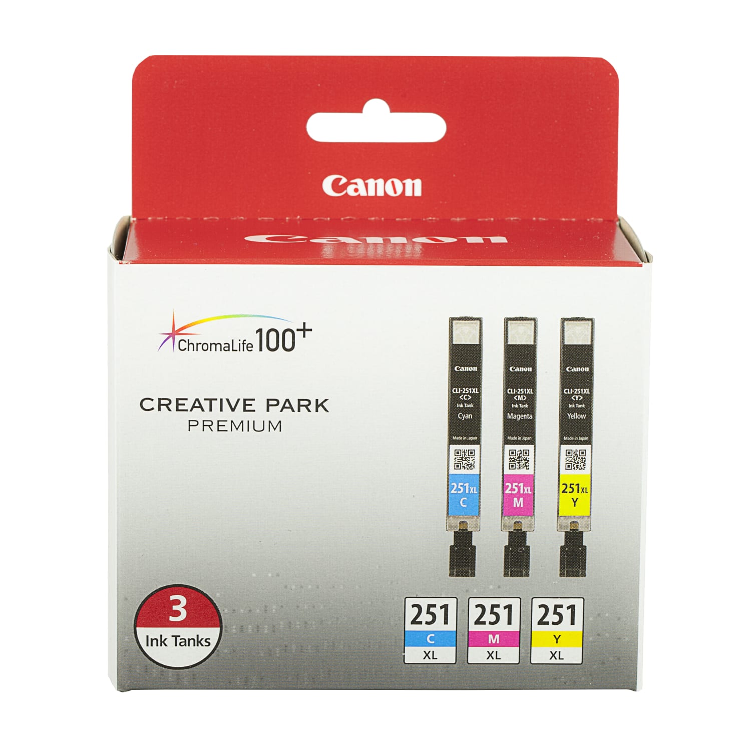 Canon 251XL Cyan; Magenta; Yellow High-Yield Ink Cartridges, Pack Of 3