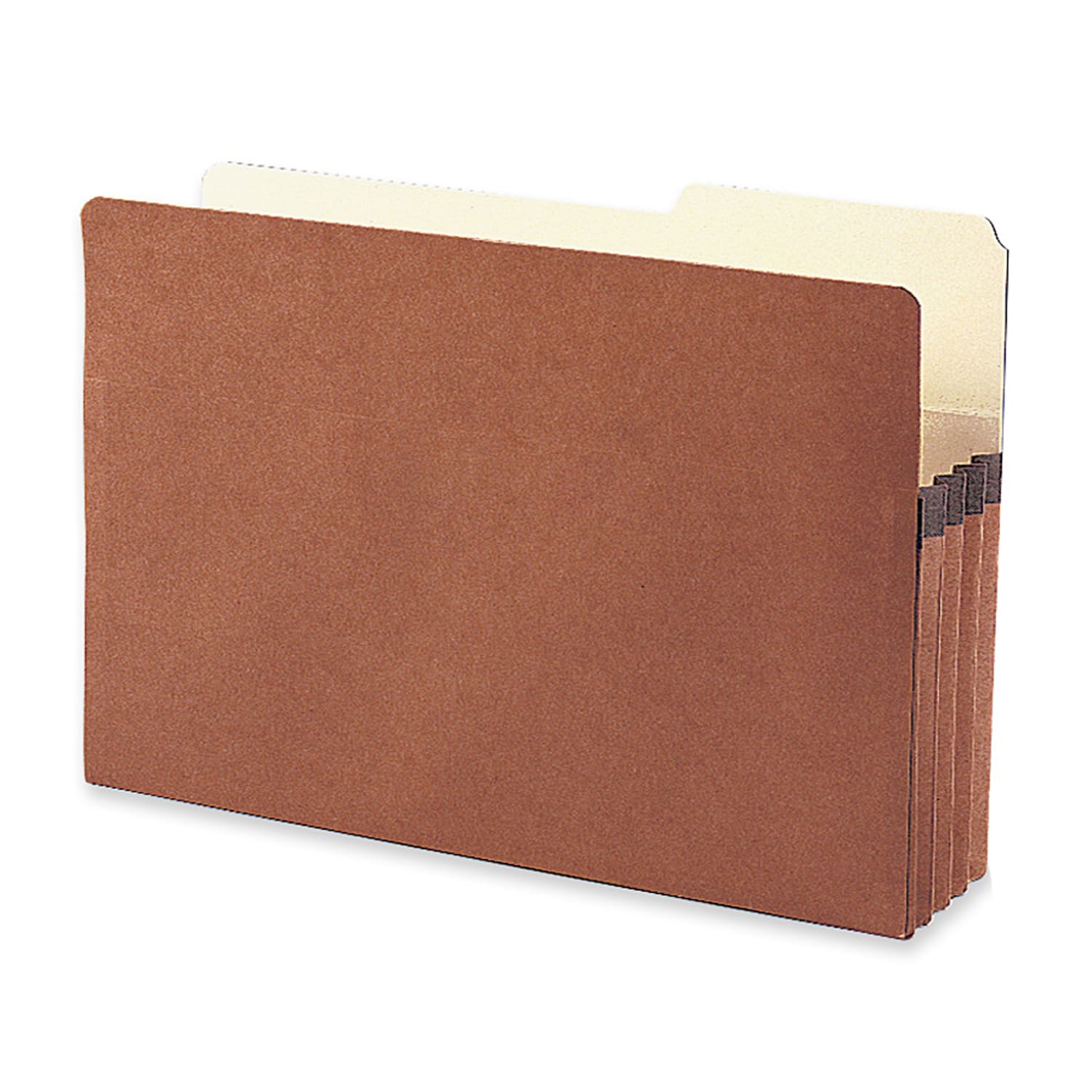 Smead 2/5-Cut Top-Tab File Pockets, Legal Size, 3 1/2in Expansion, 30% Recycled, Redrope, Box Of 25