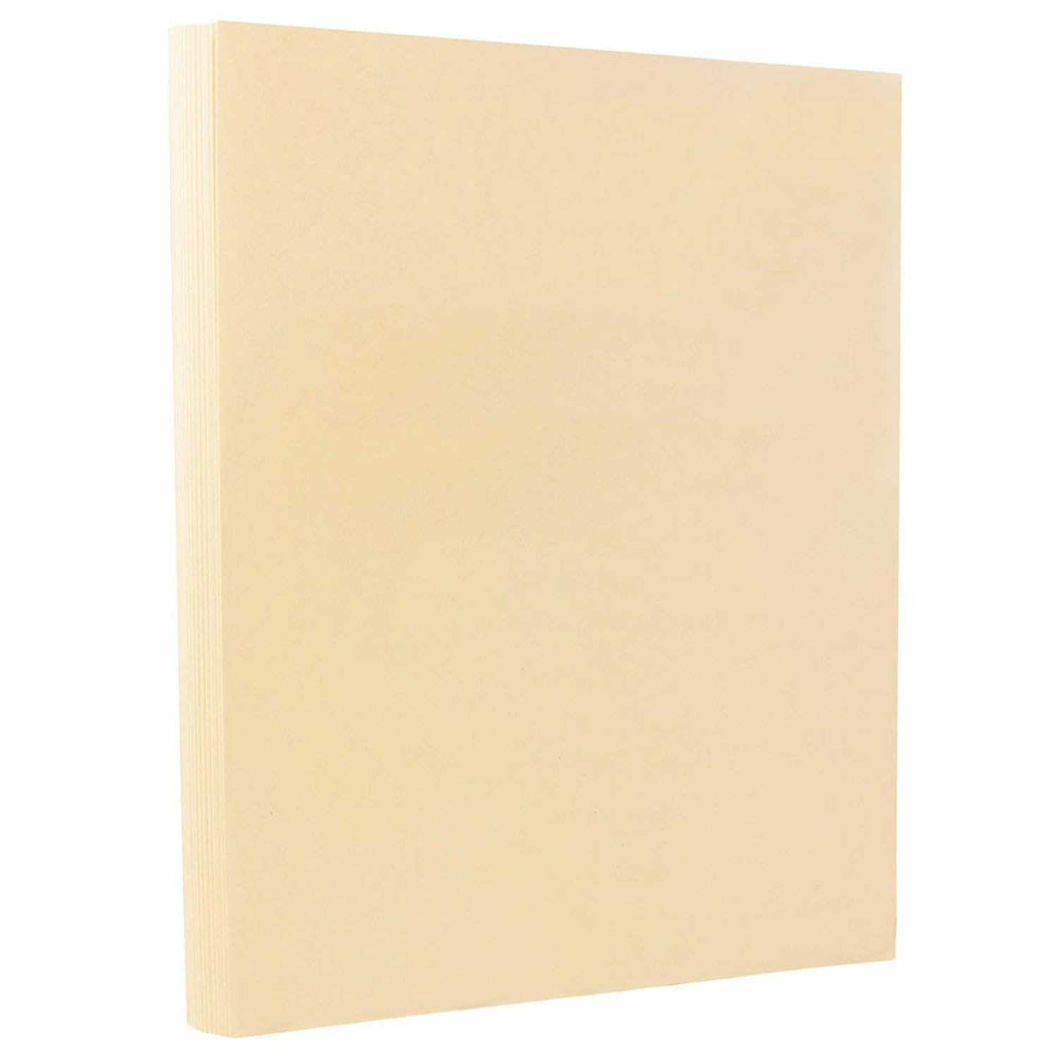 JAM Paper Vellum Bristol Card Stock, Cream, Letter (8.5in x 11in), 67 Lb, Pack Of 100