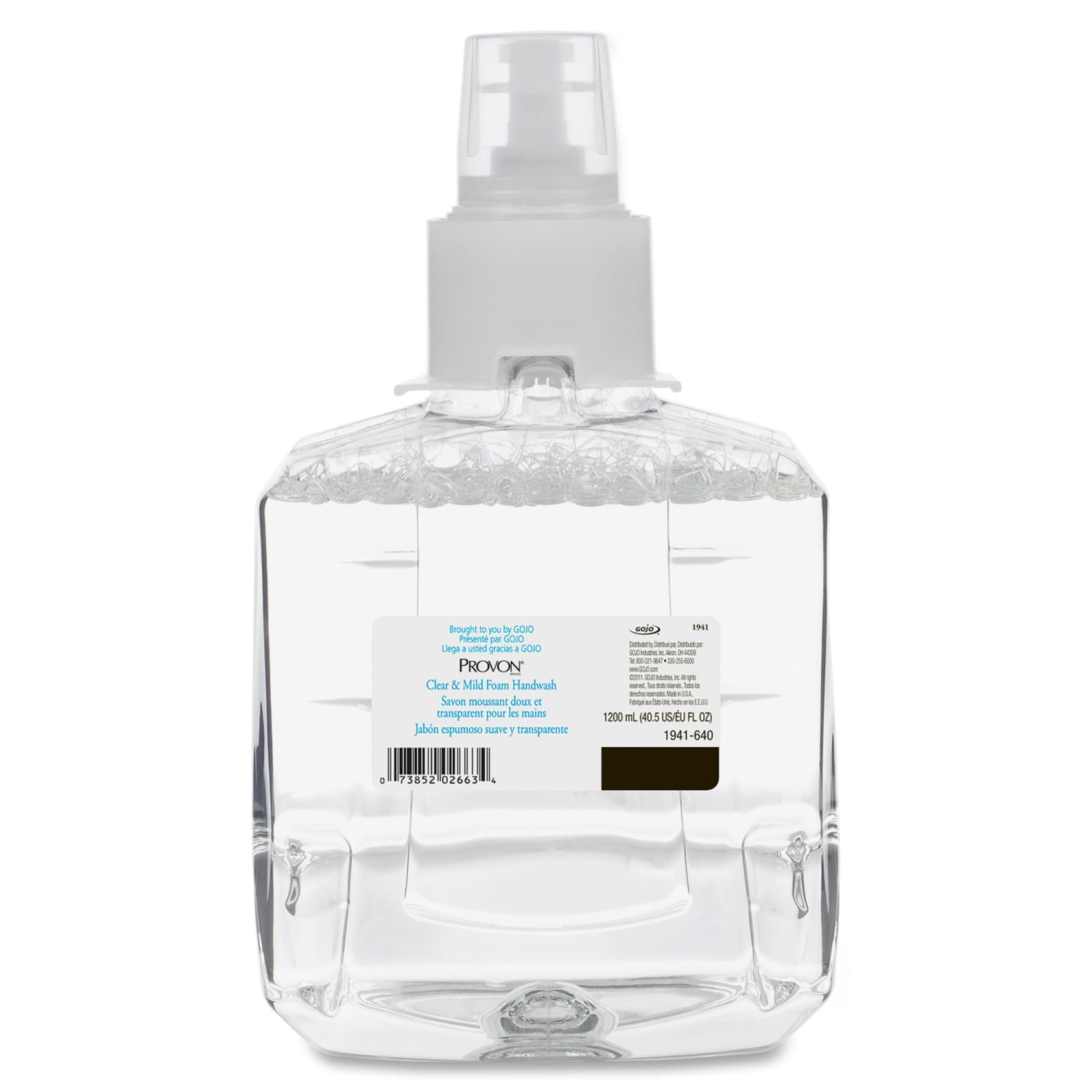 Provon LTX-12 Refill Clear & Mild Foam Handwash - 1.27 quart - Pump Bottle Dispenser - Kill Germs - Skin, Hand - 194102CT - Image 3