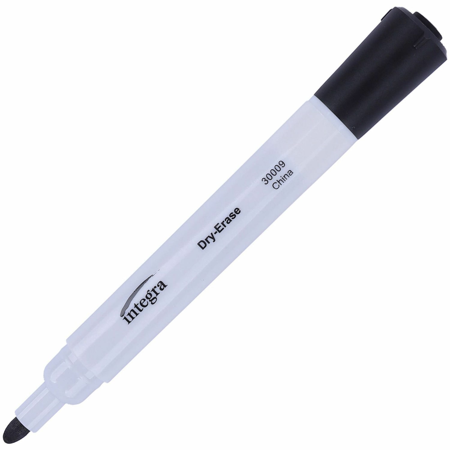 Integra Bullet Tip Dry-Erase Markers - Bullet Marker Point Style - Black - 12 / Dozen