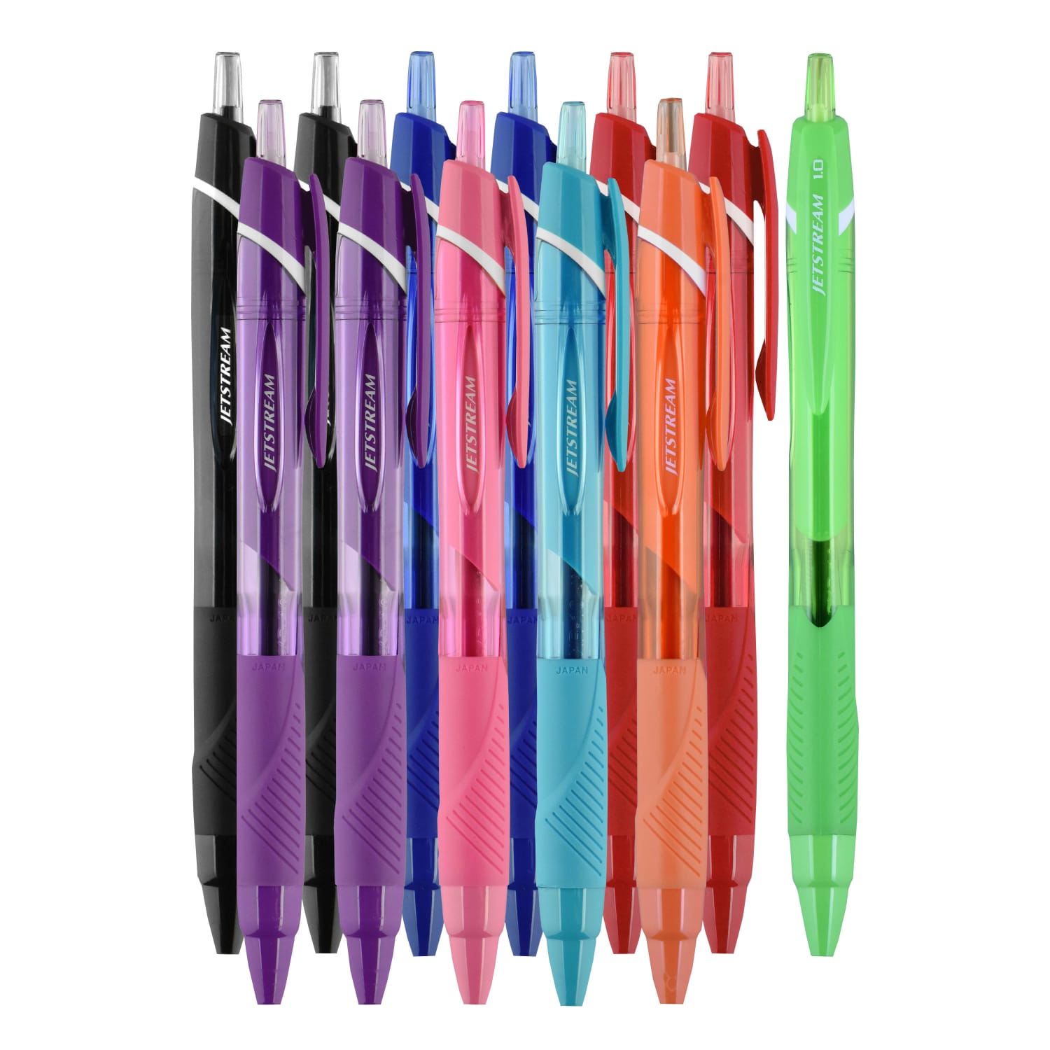 Uni-ball JETSTREAM ELEMENTS - Ballpoint pen - assorted colors - 1 mm - medium - retractable (pack of 12) - Image 4