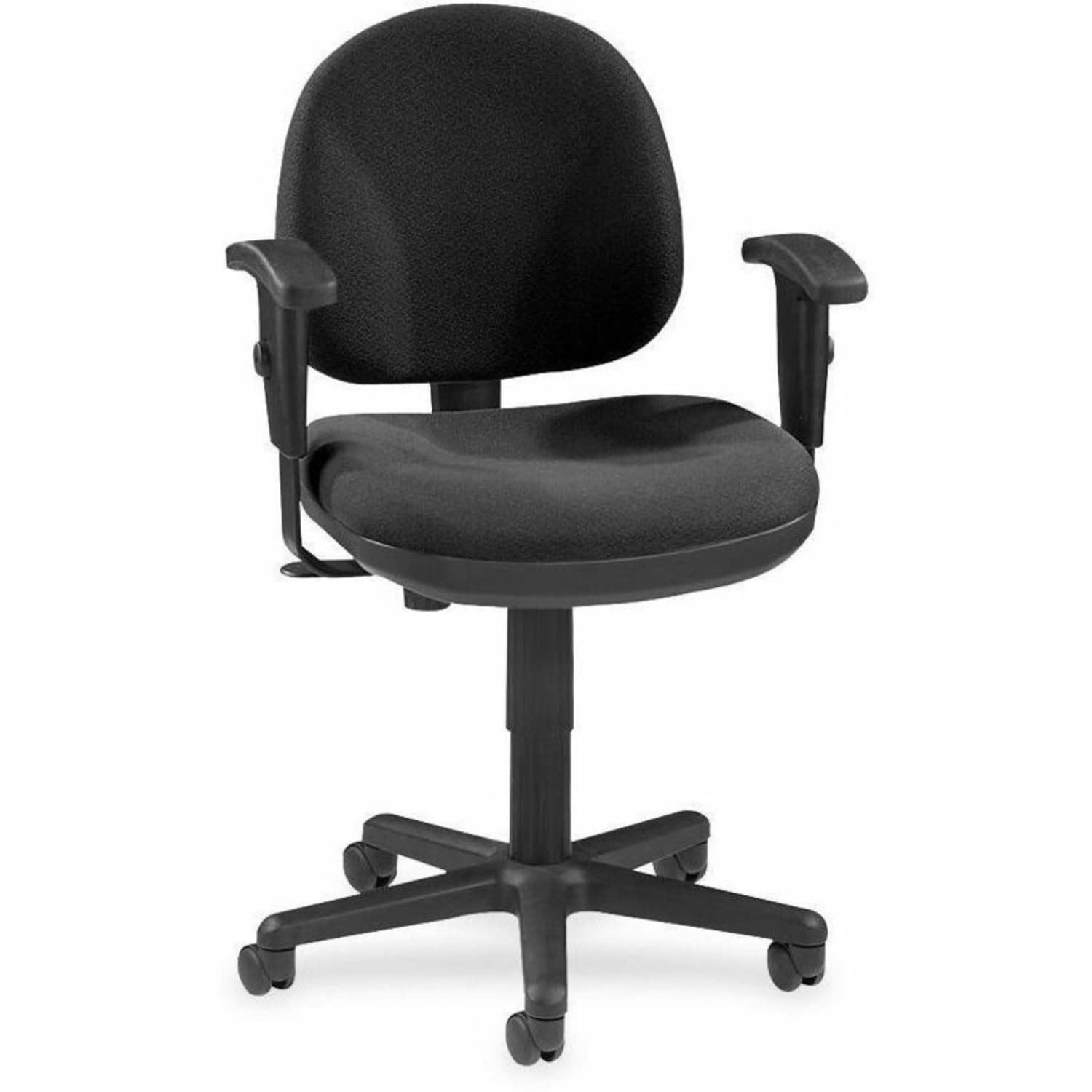 Lorell Millenia Pneumatic Task Chair, Removeable Arms, Black