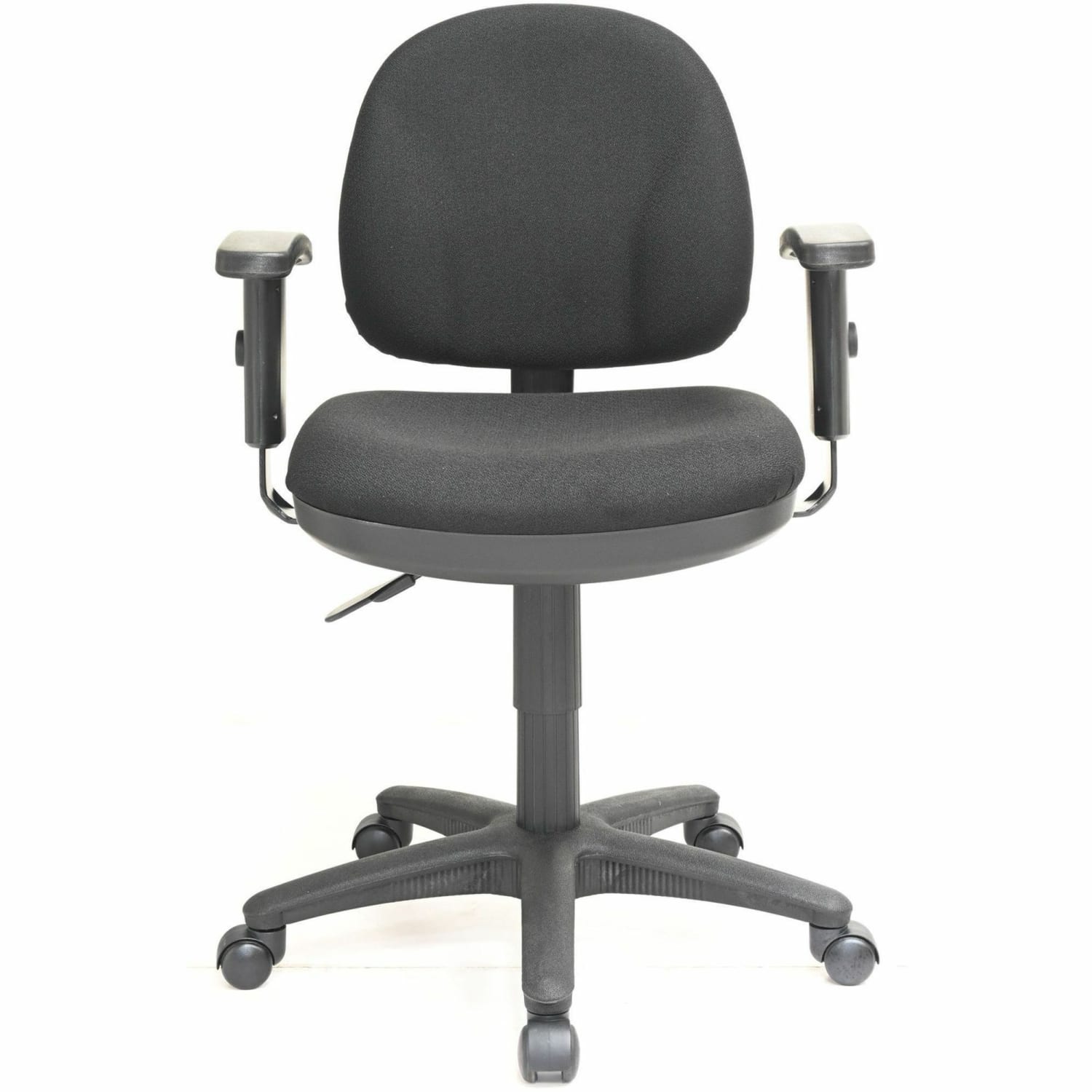 Lorell Millenia Pneumatic Task Chair, Removeable Arms, Black - Image 3