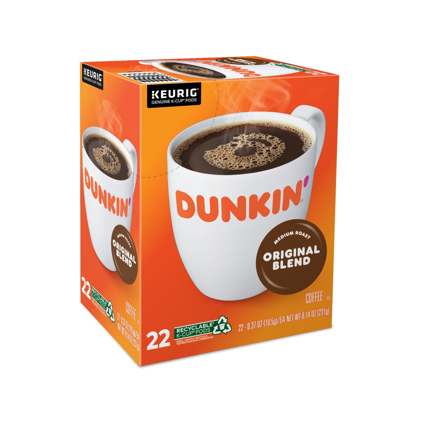 Dunkin Original Blend Keurig Single Serve K-Cup Pods, Medium Roast, 22 Pods Per Pack, Case Of 4 Packs - Image 5