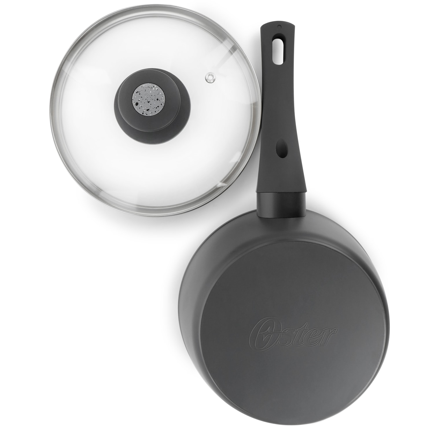 Oster 1.7-Quart Non-Stick Aluminum Sauce Pan With Glass Lid, Gray - Image 5