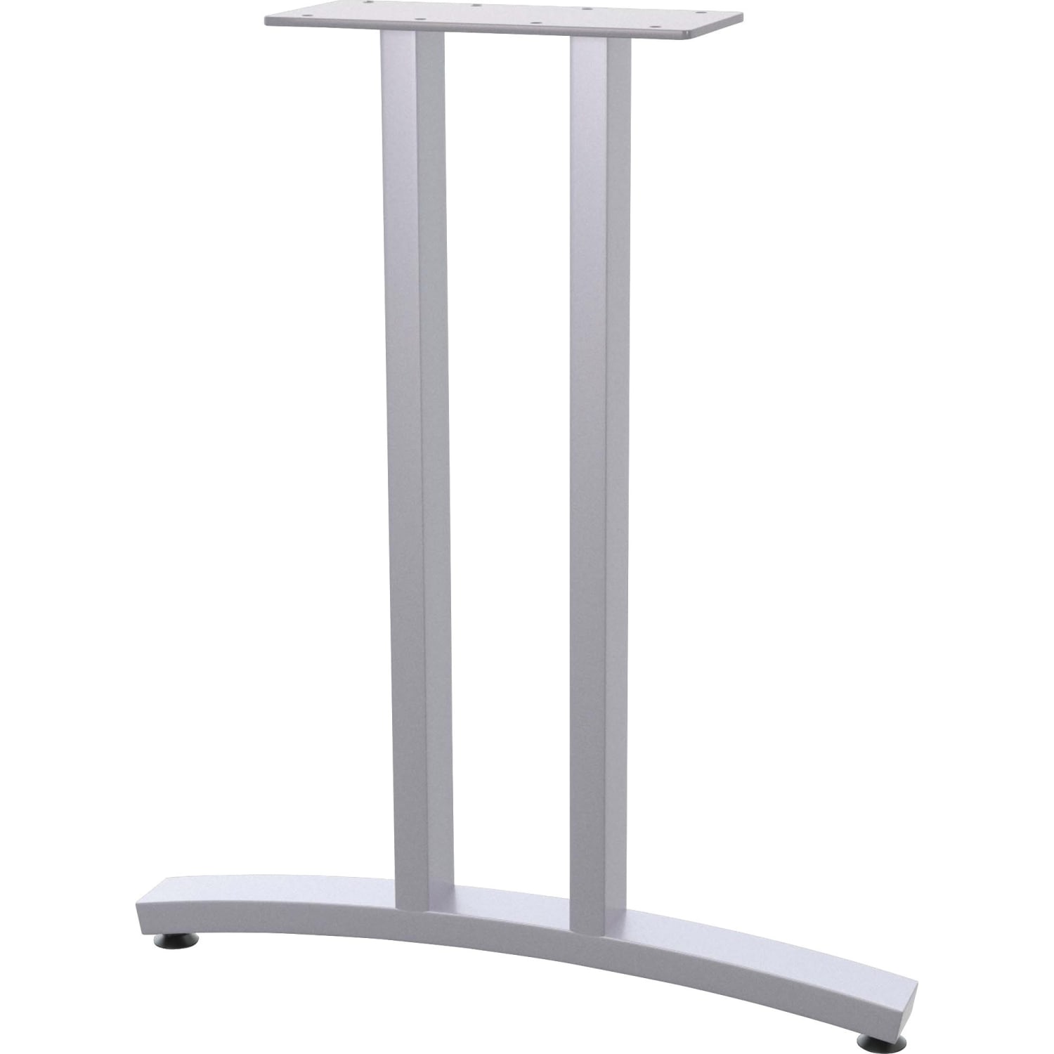 Metallic Silver Base - 2 Legs - 150 lb Capacity - Assembly Required - 1 Set