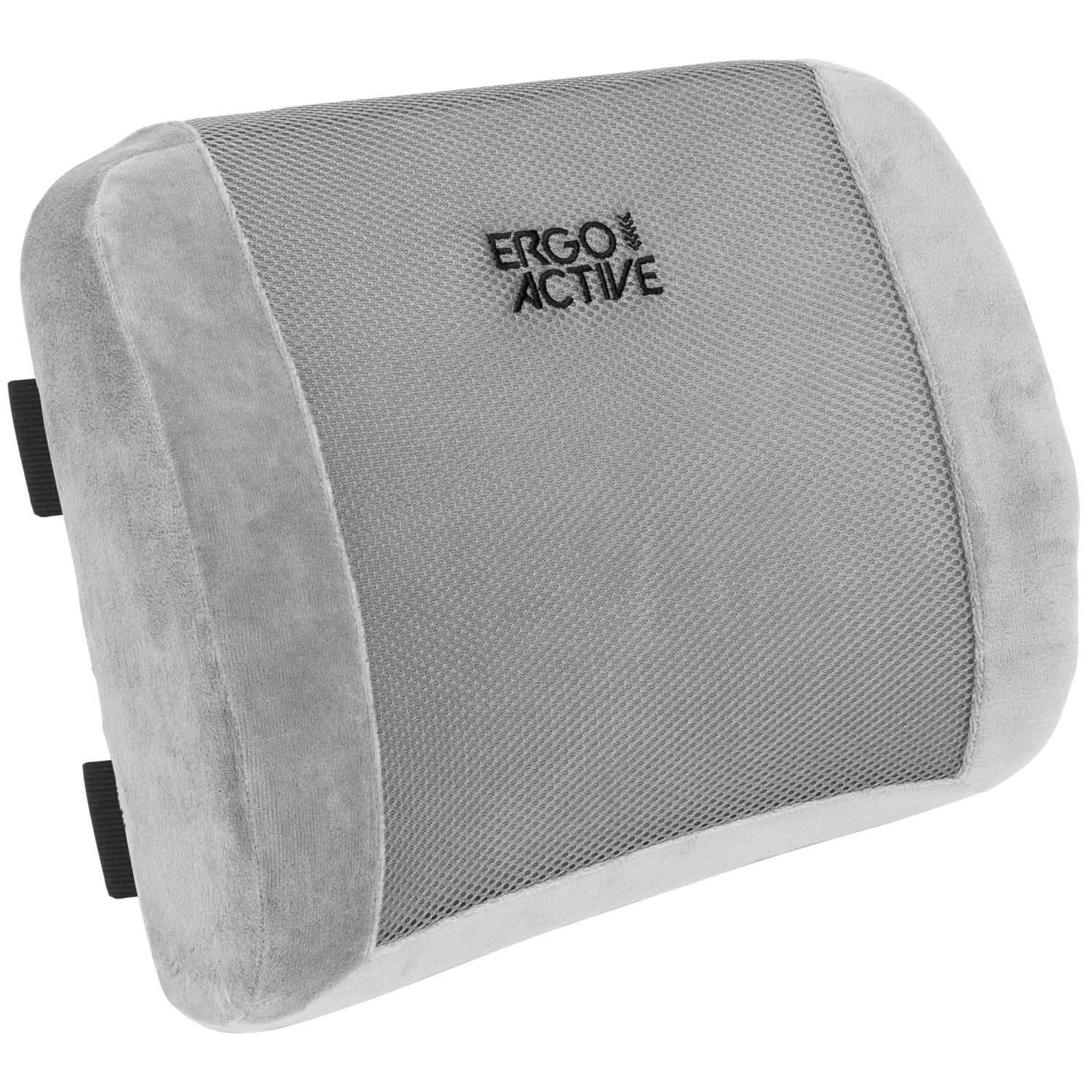 Mount-It! ErgoActive Lumbar Support Pillow, Memory Foam, 12.75inH" x 15inW, Gray