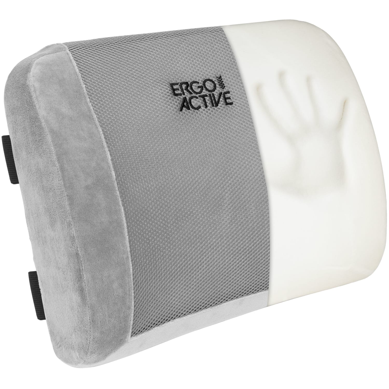 Mount It ErgoActive Lumbar Support Pillow Memory Foam 1275inH x 15inW Gray PopularChairscom