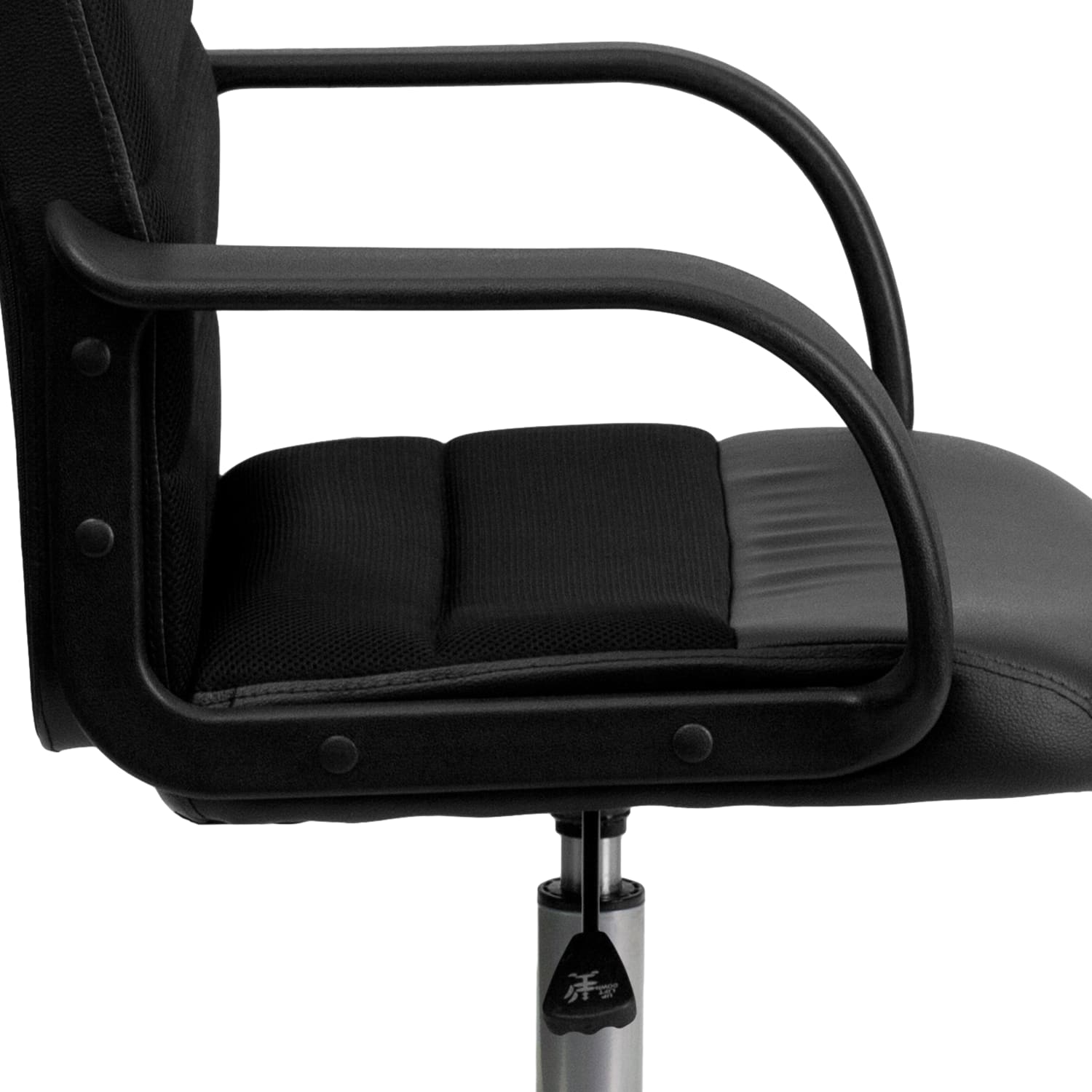 Flash Furniture LeatherSoft™ Faux LeatherMesh MidBack Task Chair Black PopularChairscom Flash Furniture LeatherSoft™ Faux LeatherMesh Mid Back Task Chair Black PopularChairscom