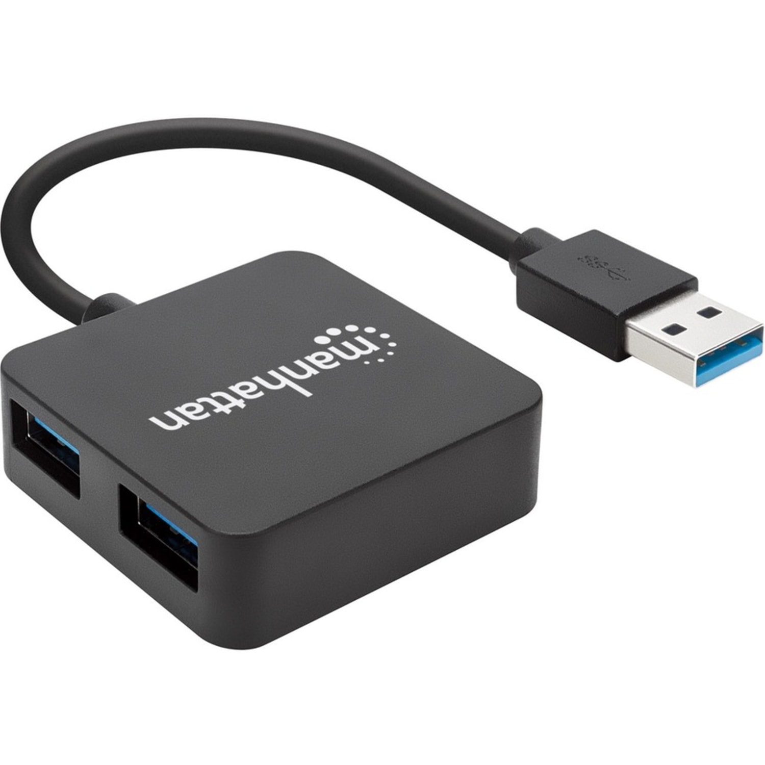 Manhattan SuperSpeed USB 3.0 Hub, 13/16inH x 1-13/16inW x 2-1/4inD, Black, ICI162296 - Image 3