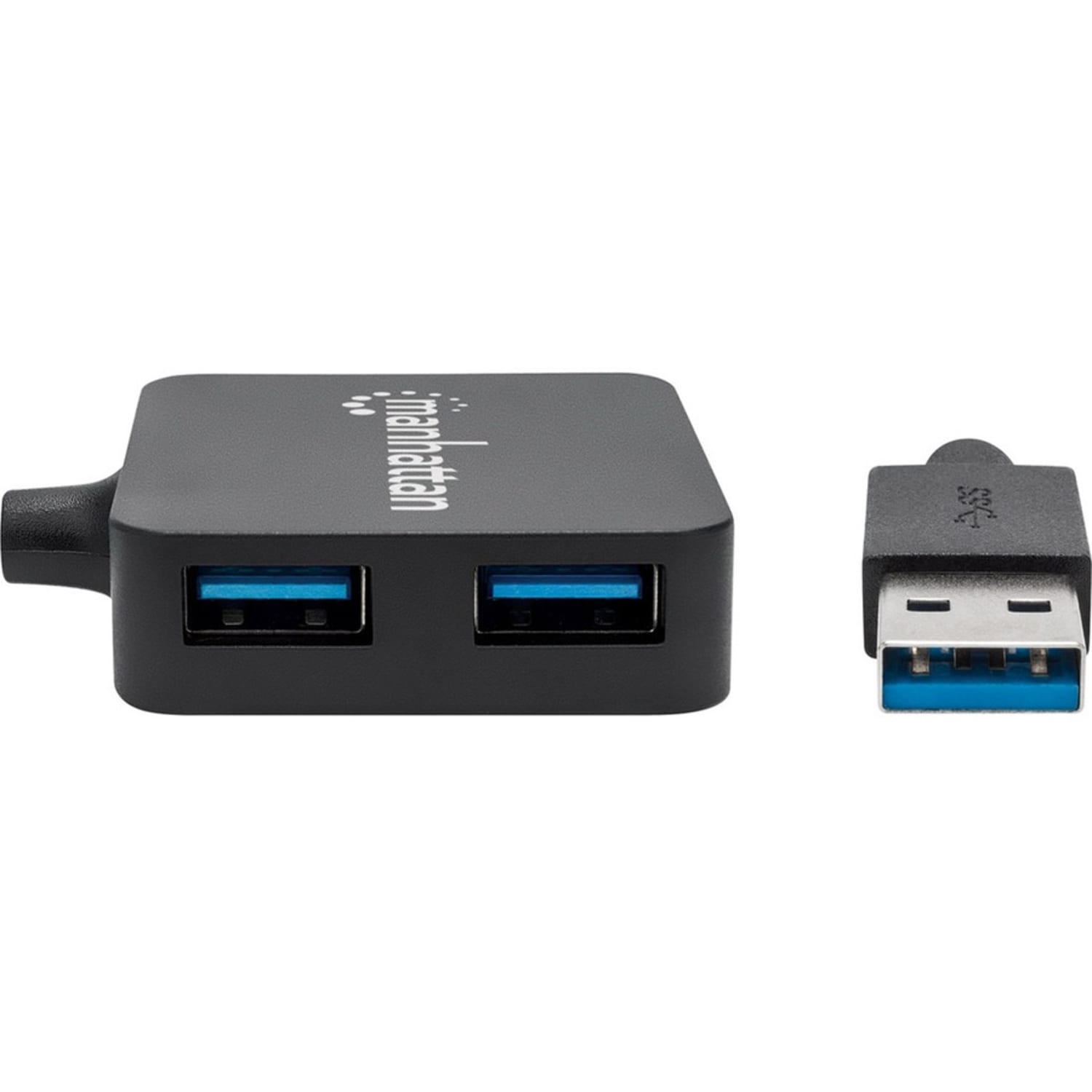 Manhattan SuperSpeed USB 3.0 Hub, 13/16inH x 1-13/16inW x 2-1/4inD, Black, ICI162296 - Image 4
