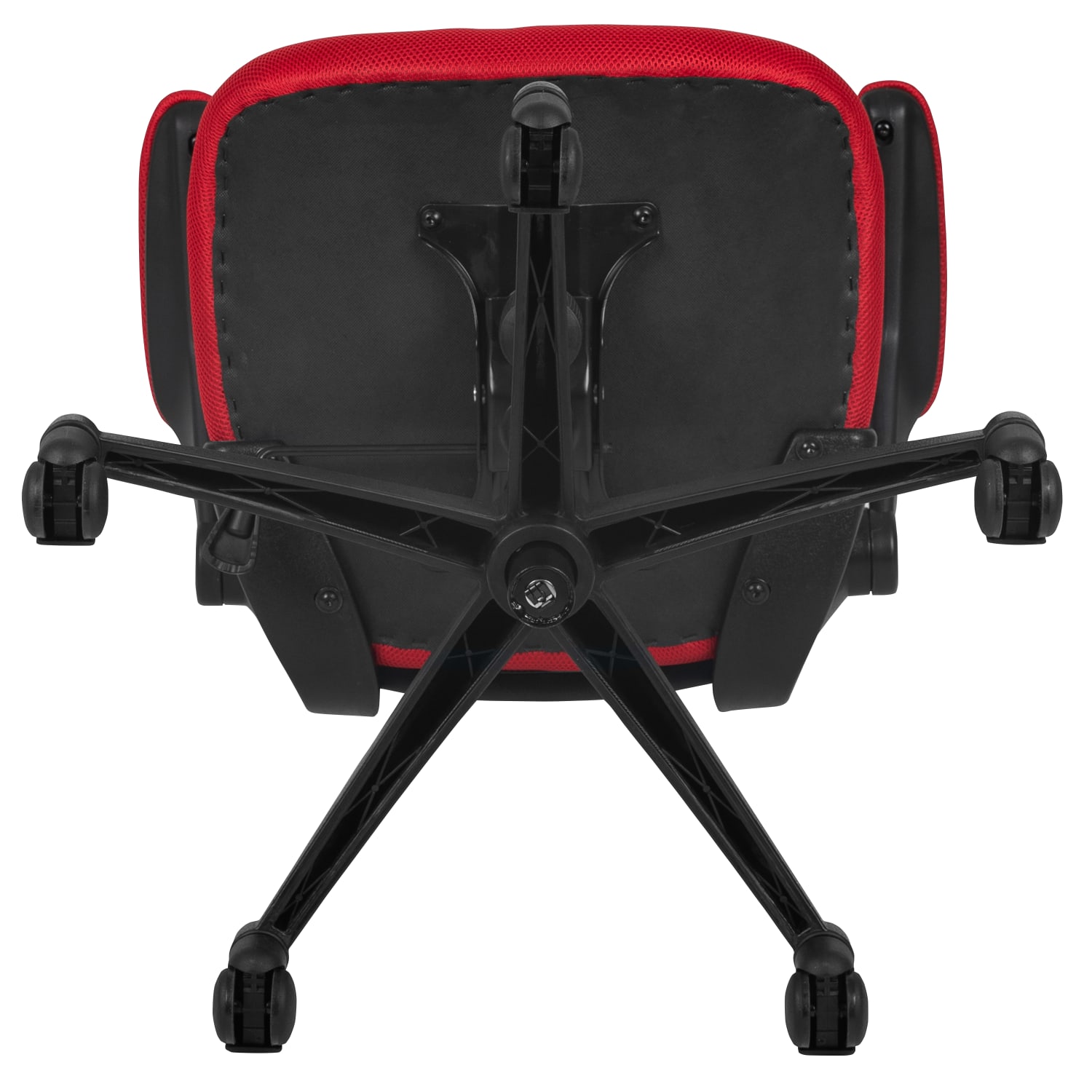 Flash Furniture Mesh Mid Back Swivel Task Chair With Flip Up Arms RedBlack PopularChairscom