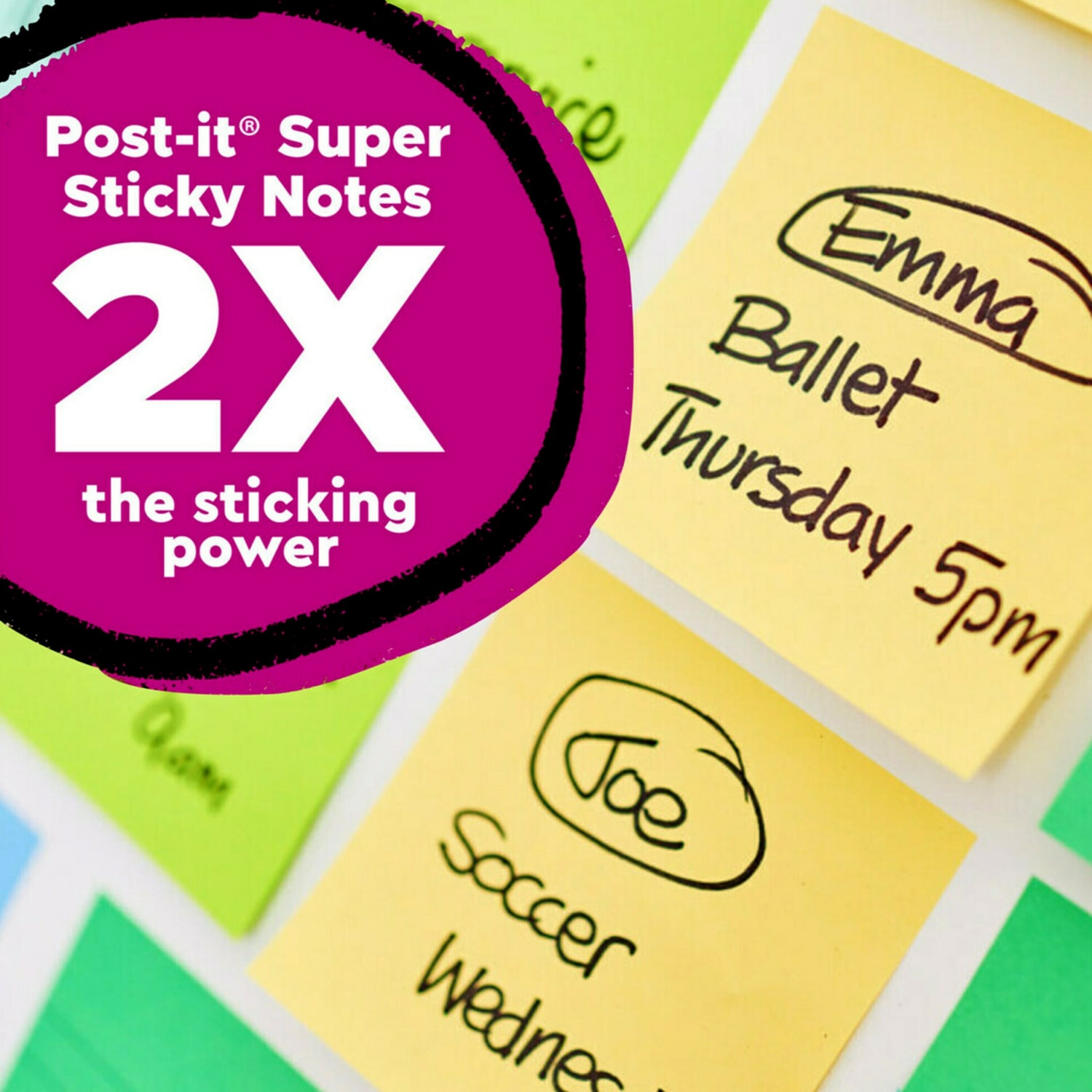 Post-it Super Sticky Recycled Notes, 24 Pads, 3 in x 3 in, 100% Recycled, 654R24SSCYCP - Image 4