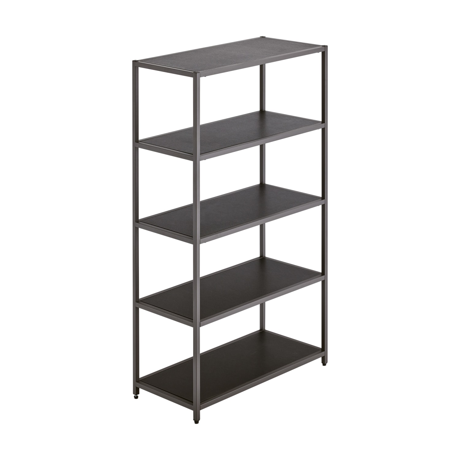 VARI 5-Tier Open Shelf, 55-1/2inH x 30-1/2inW x 13-1/2inD, Black - Image 4