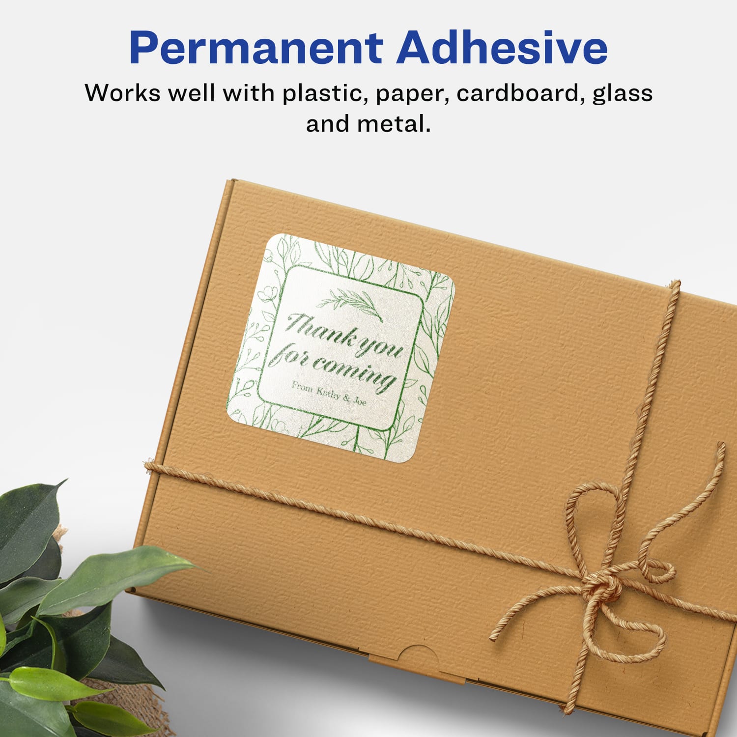 Avery Pearlized Permanent Labels With Sure Feed, 94106-PIP100, Square, 1-1/2in x 1-1/2in, Ivory, Pack Of 2,000 Labels - Image 4