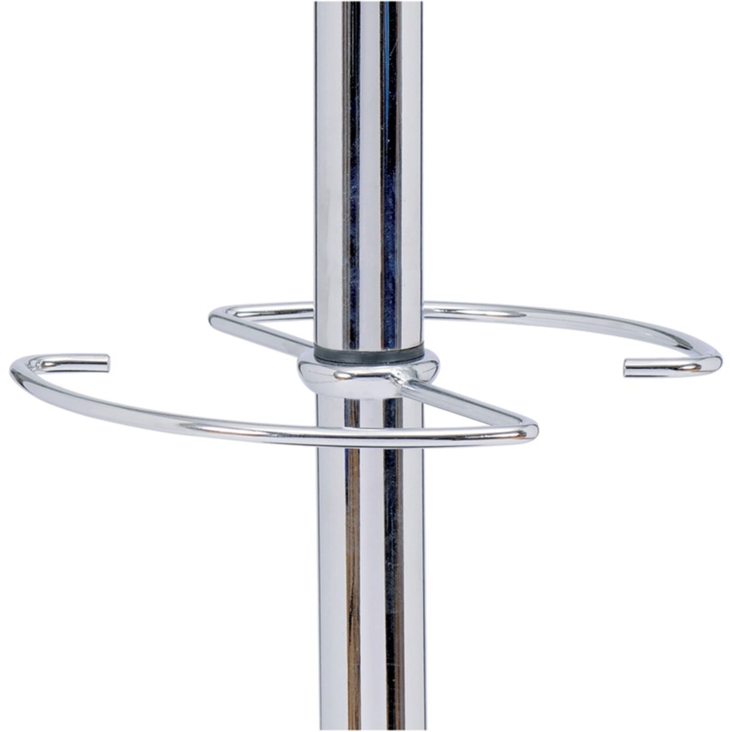 Alba Coat Tree, 6 Pegs With Accessory Hooks, 68 3/4in Chrome/Black - Image 4