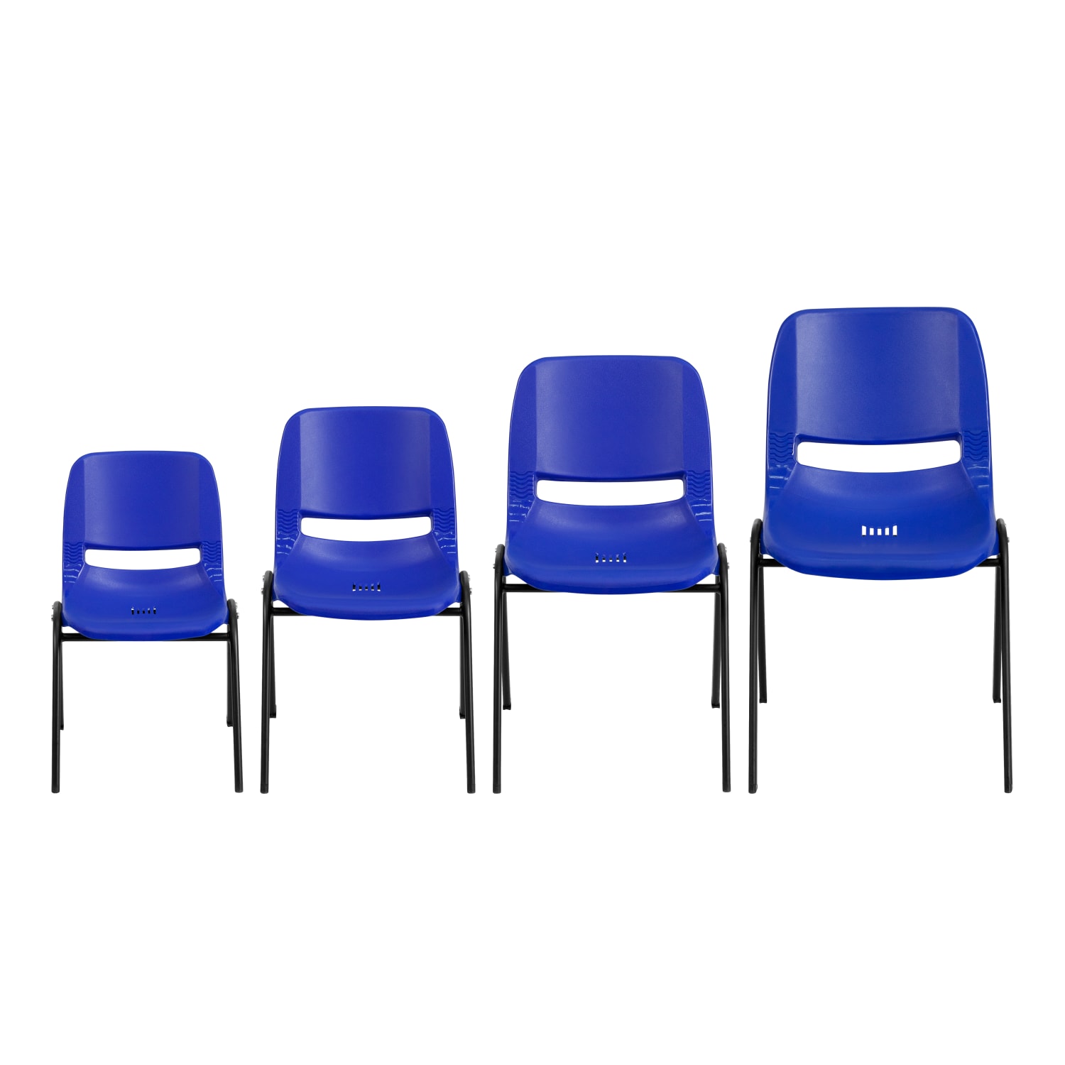 Flash Furniture HERCULES Series Ergonomic Shell Stack Chair BlueBlack PopularChairscom