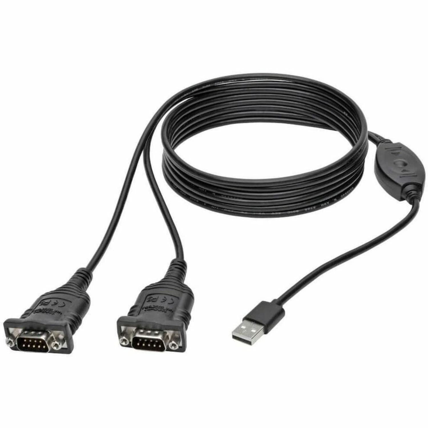 Tripp Lite 2-Port USB To DB9 Serial FTDI Adapter Cable With COM Retention, 6ft - Image 3