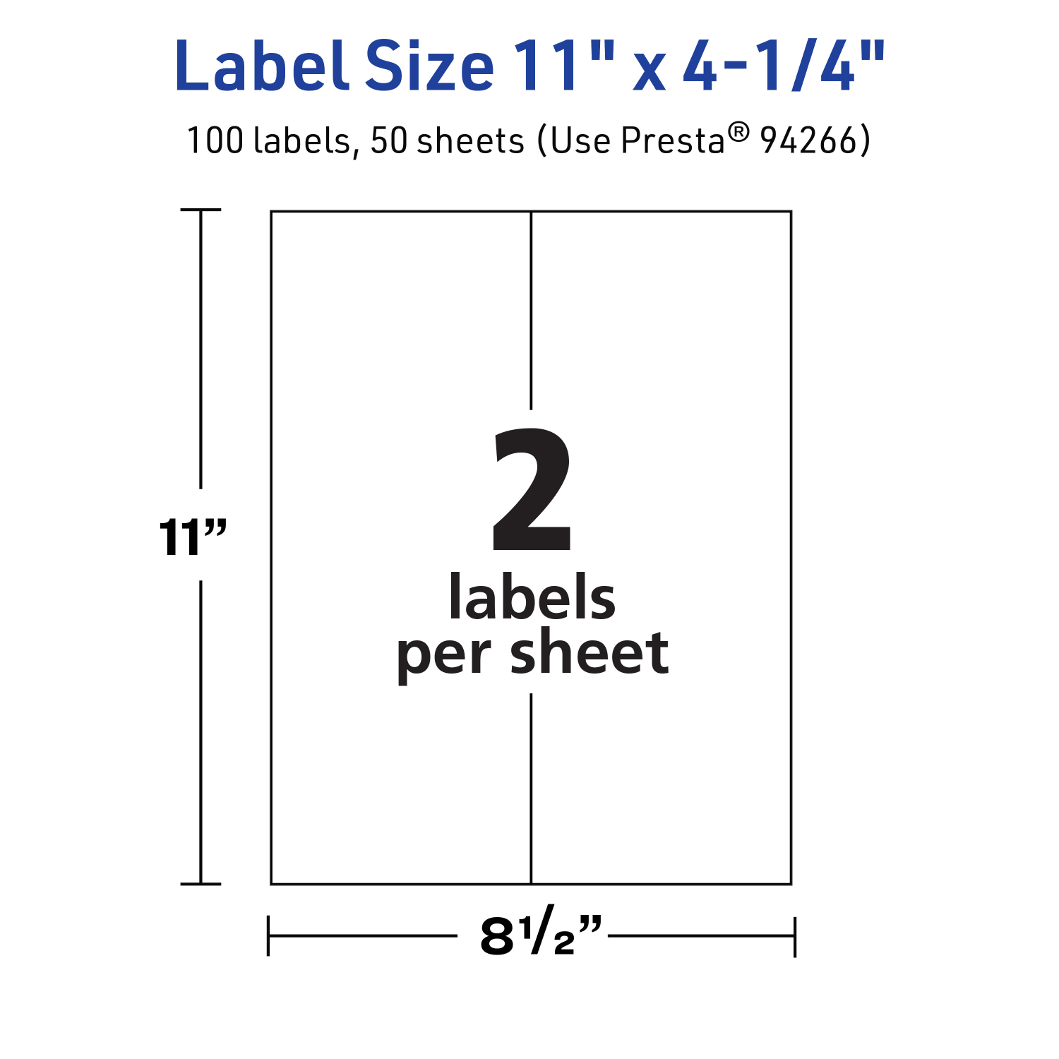 Avery TrueBlock Labels, 94266-TWMP50, Rectangle, 11in x 4-1/4in, Matte White, Pack Of 100 - Image 6