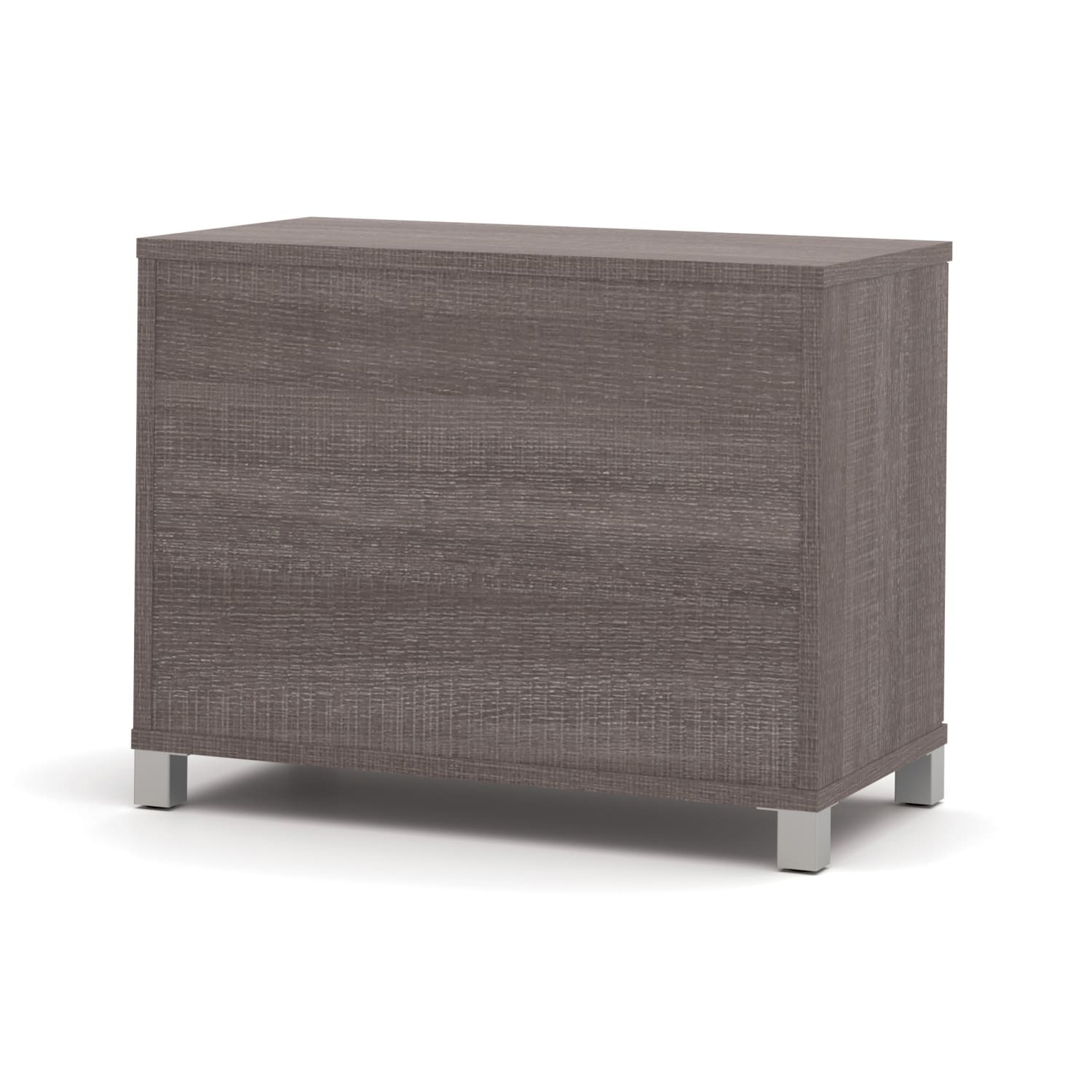 Bestar Pro-Linea Small Shelving Unit, 28-7/16inH x 35-5/8inW x 19-1/2inD, Bark Gray - Image 3