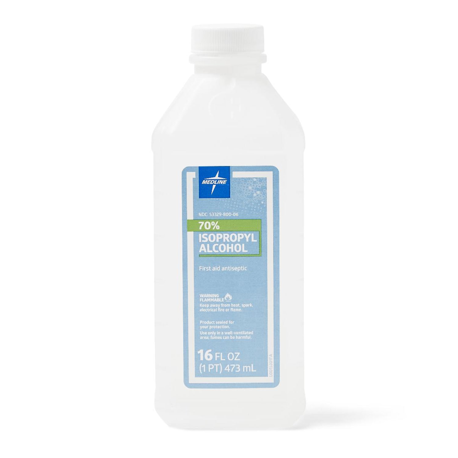 Medline 70% Isopropyl Rubbing Alcohol, 16 Oz, Pack Of 12 - Image 3