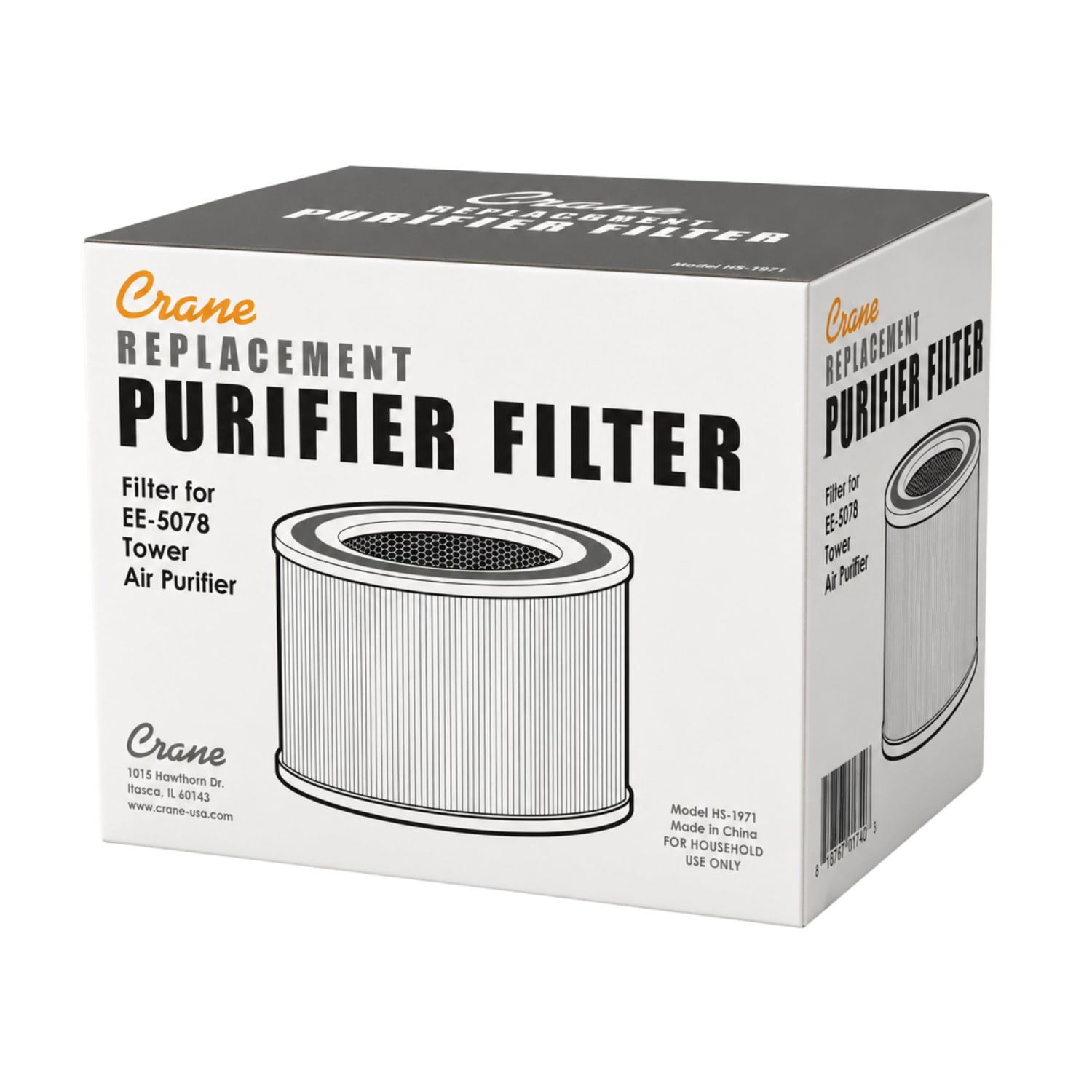 Crane EE-5078 Air Purifier Replacement HEPA Filter, Total Qty 1 - Image 4
